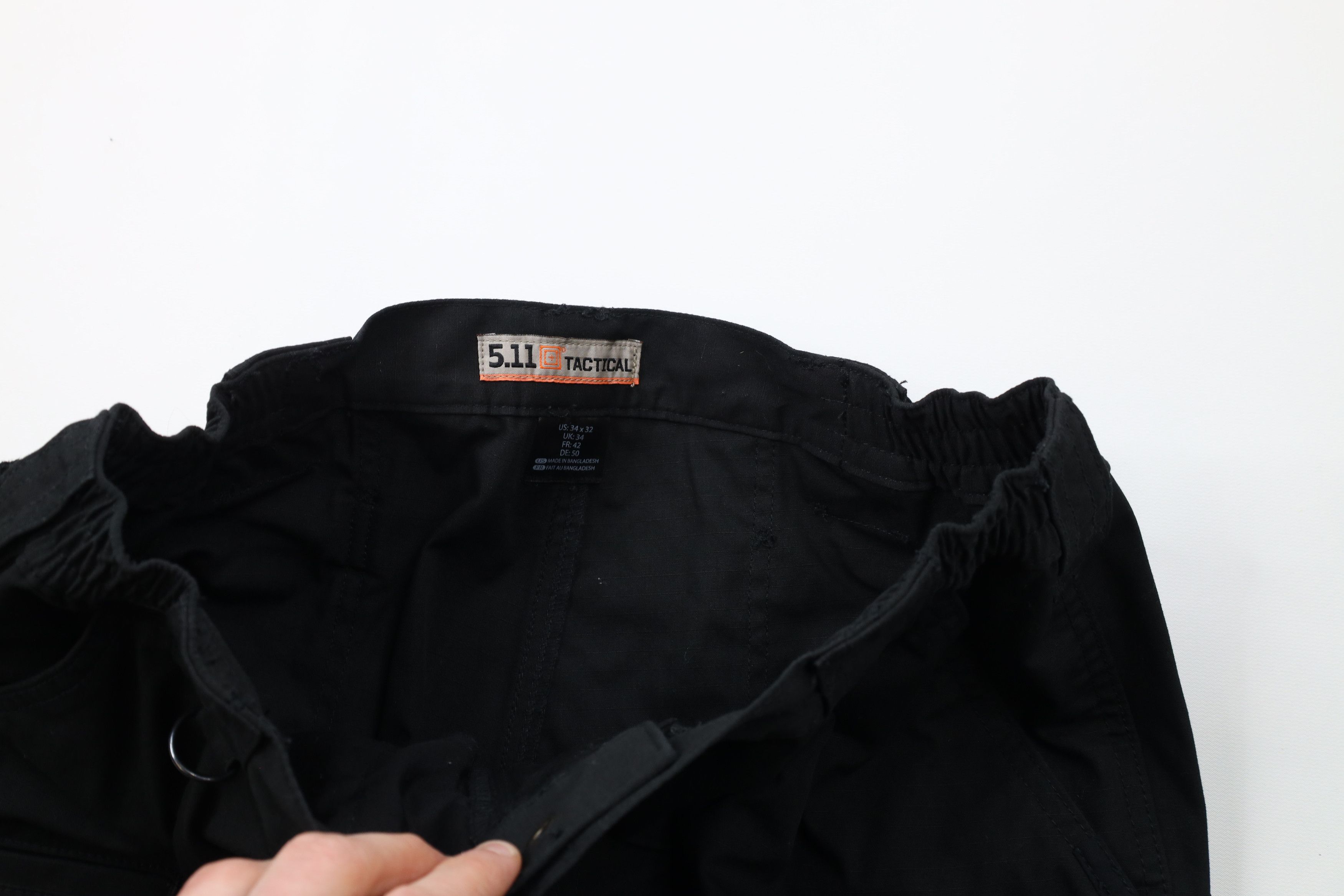 Vintage 5.11 Tactical Series Ripstop Double Knee Cargo Pants Black Size US 34 / EU 50 - 6 Thumbnail