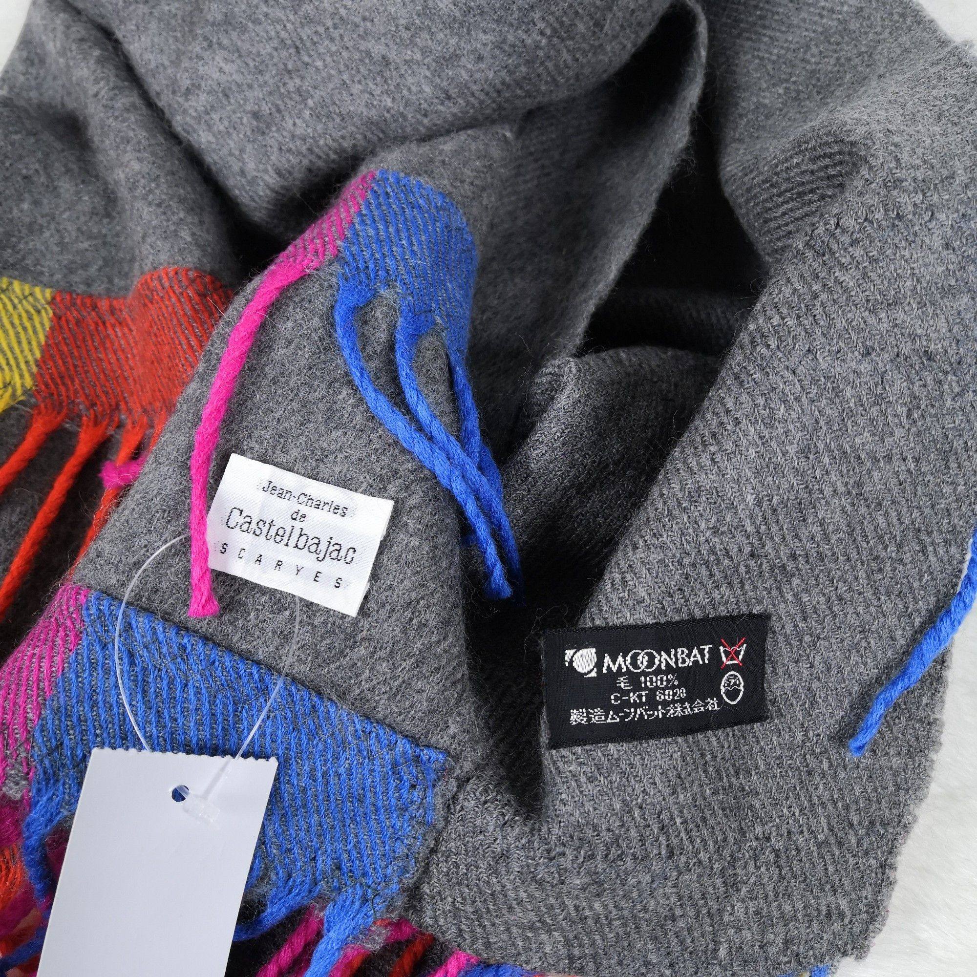 Jean Charles De Castelbajac Vintage JC DE CASTLEBAJAC Scarf Wool Cashmere Scarves. Size ONE SIZE - 4 Thumbnail
