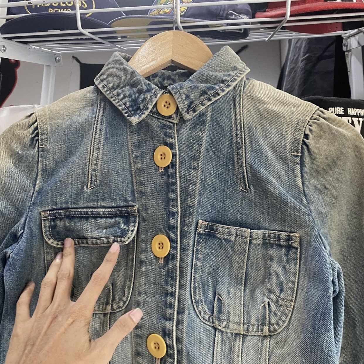 Marc Jacobs Vintage Y2K Marc Jacobs Puff Sleeve Denim Trucker Jacket Size S / US 4 / IT 40 - 4 Thumbnail