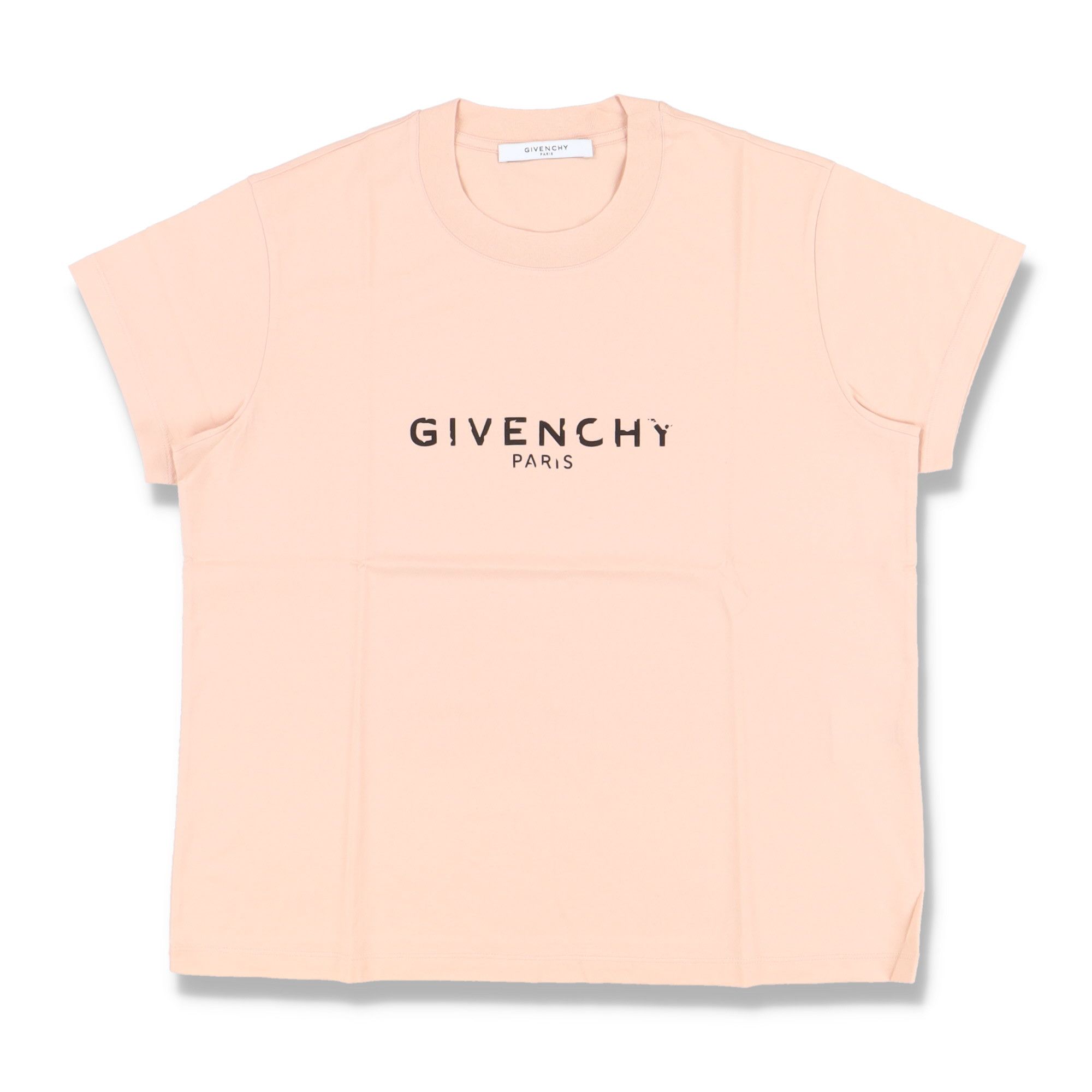 image of Givenchy Pink Cracked Logo T-Shirt, Men's (Size XL)