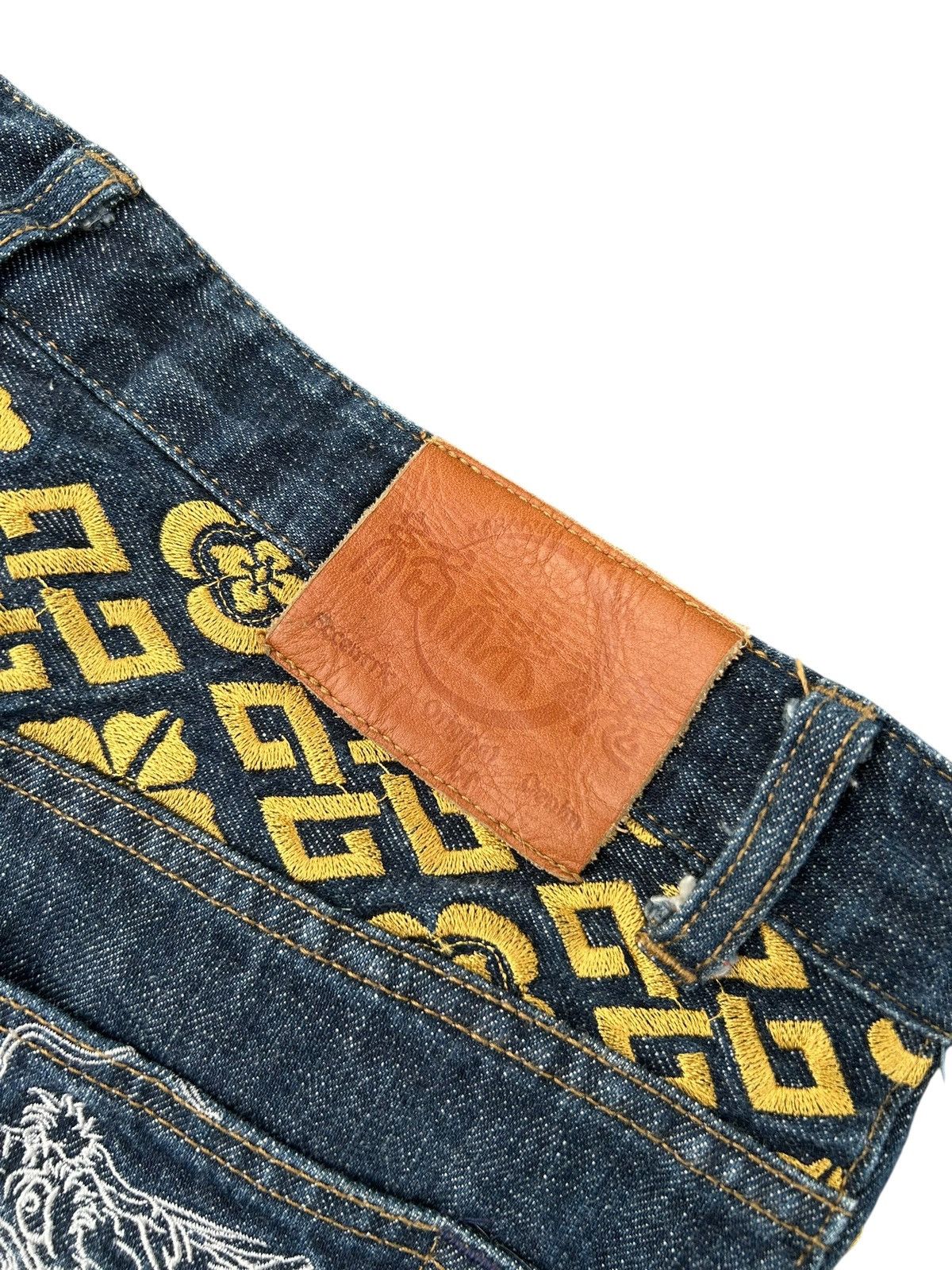 Kapital KARAKURI TAMASHII DRAGON Embroidered Japanese Vintage Denim Size US 34 / EU 50 - 6 Thumbnail