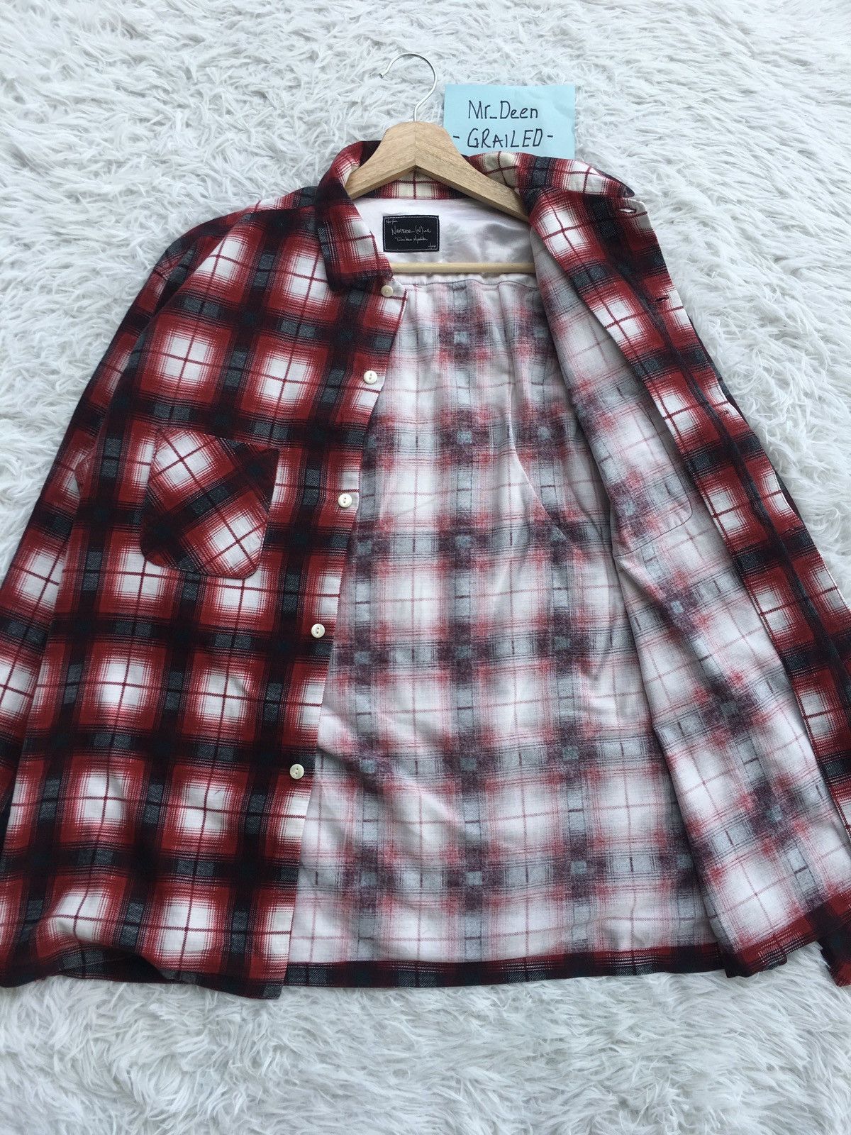 Number (N)ine Rare Number Nine Checkered Flannel Shirt Size US L / EU 52-54 / 3 - 8 Thumbnail