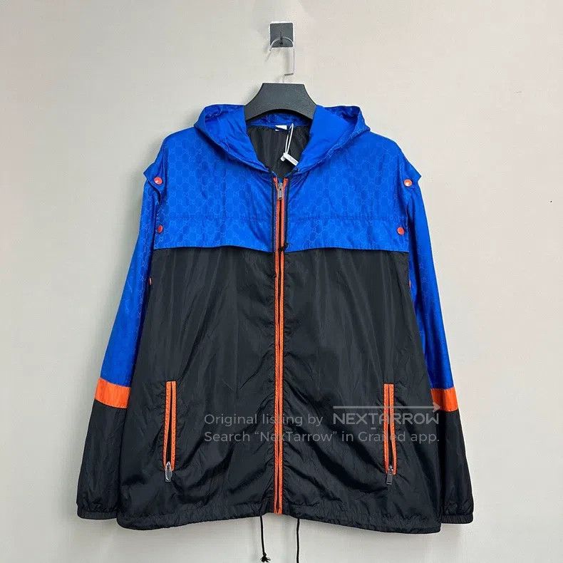 Gucci Detachable black basket windbreaker jacket