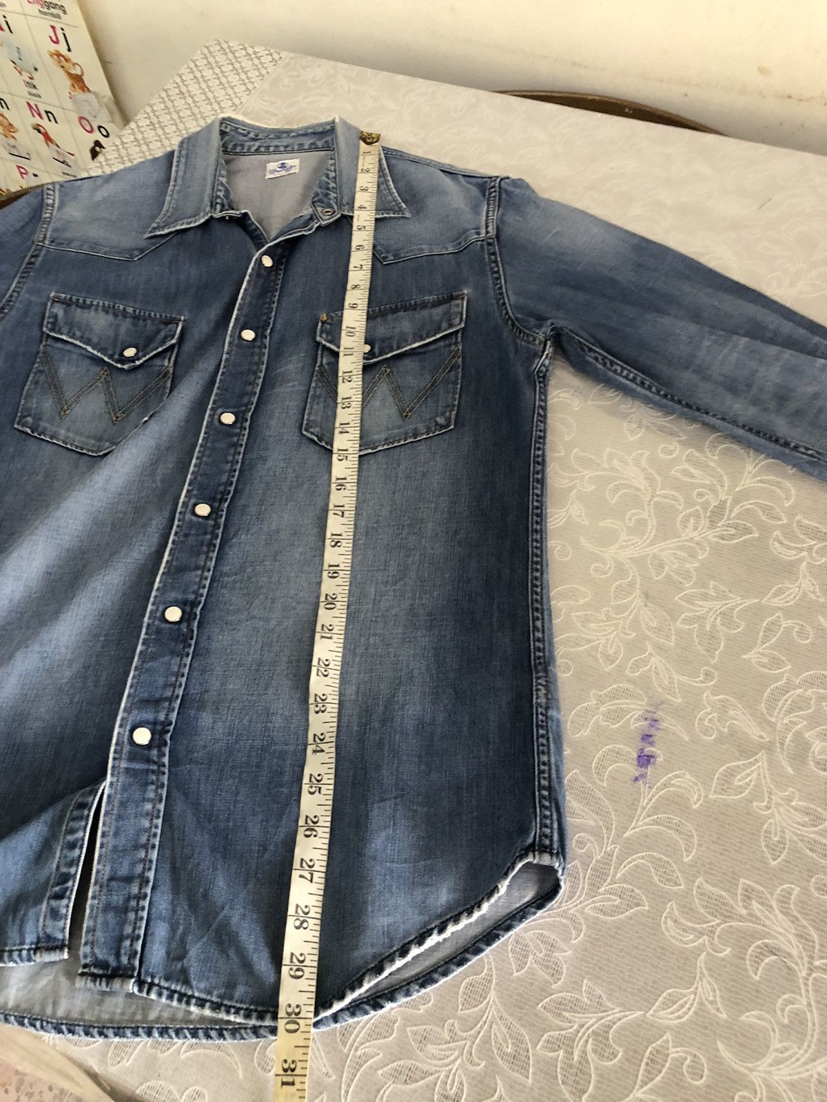 Vintage Nice🔥Vintage Wrangler Distressed Cowboy Style Western Shirt Size US L / EU 52-54 / 3 - 24 Thumbnail