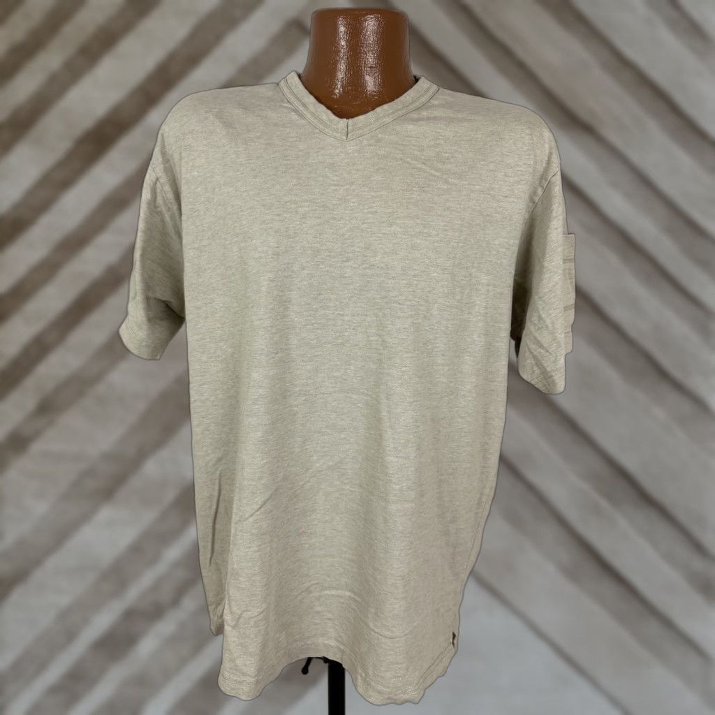 Vintage VINTAGE Sonoma V-Neck T-Shirt XL Men Heavyweight Casual 90s Minimal Pockets Beige Heather Sleeve-Pocket Old School 90s Mens Shirt Size US XL / EU 56 / 4 - 1 Thumbnail
