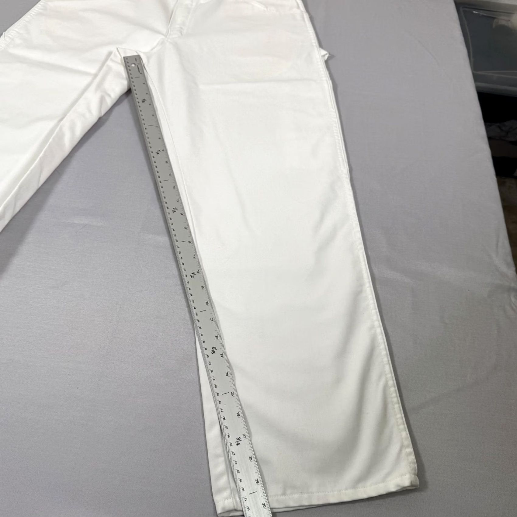 Dickies Dickies Pants Mens 36x30 White Canvas Carpenter Painter Workwear Hammer Loop Front Flat Front Zip Fly Size US 36 / EU 52 - 3 Thumbnail