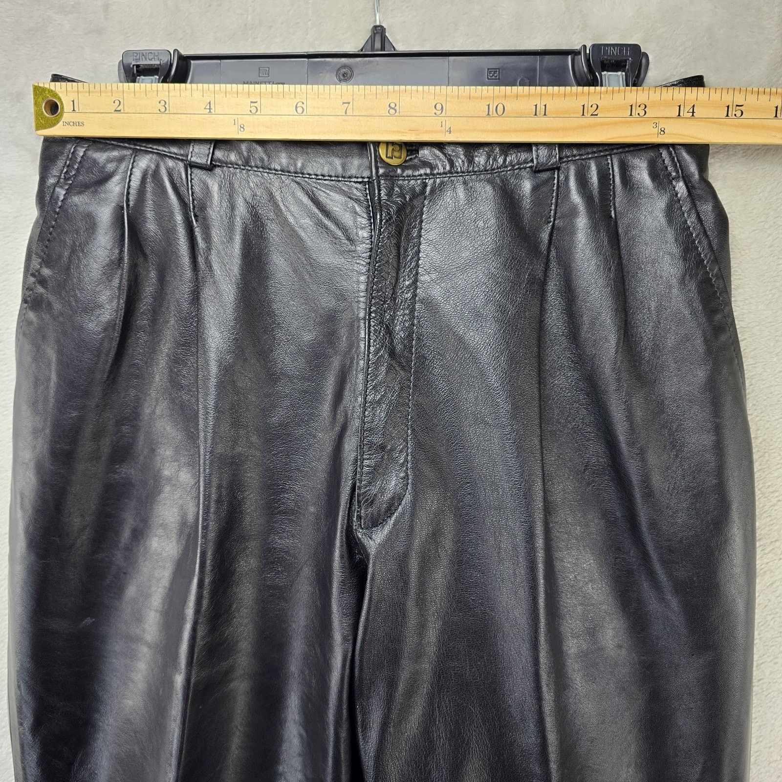 Paco Rabanne Vintage Paco Rabanne Paris Leather Pants 34 (Fit 28x32) 70s Size 28" / US 6 / IT 42 - 11 Thumbnail