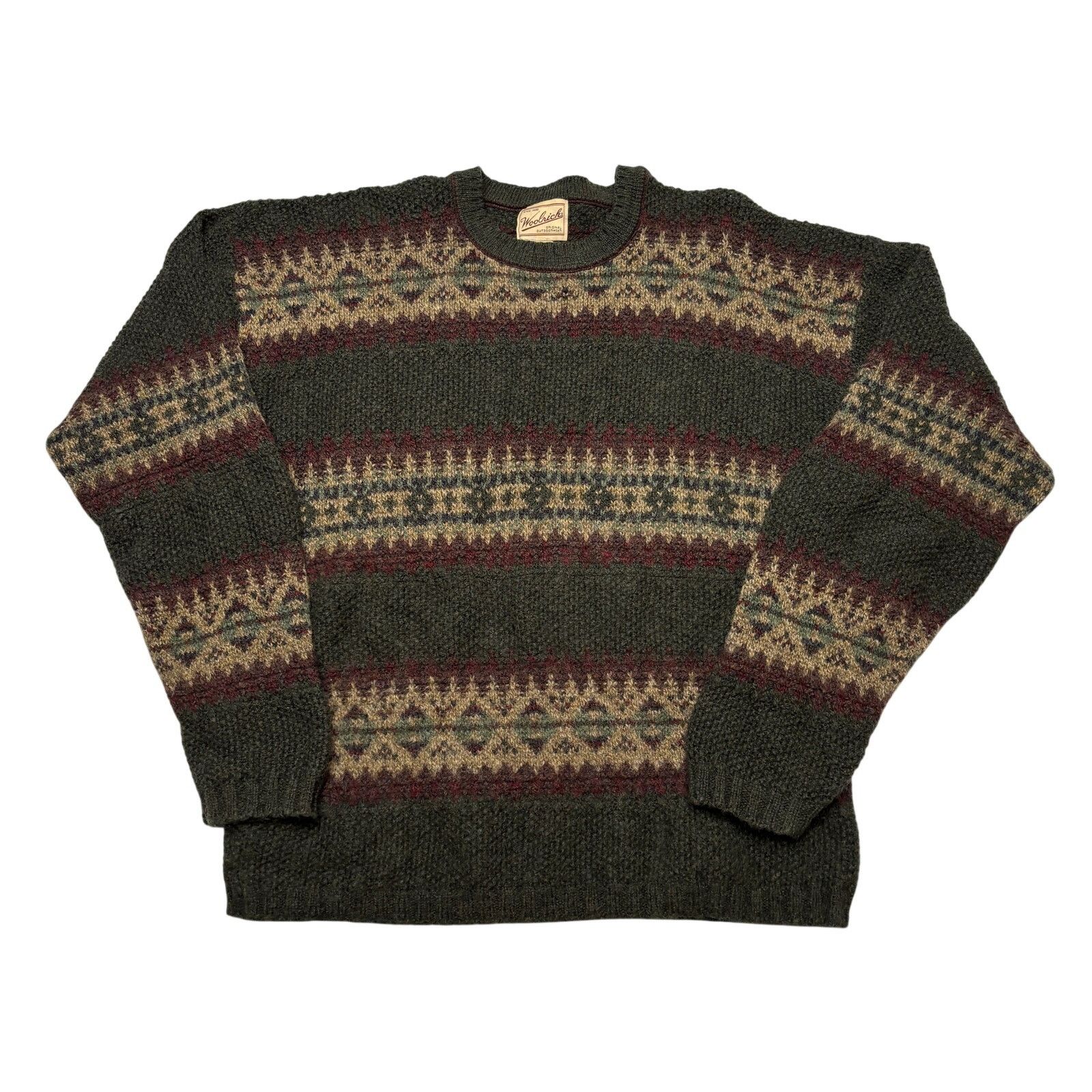 Vintage × Woolrich Woolen Mills Vintage Woolrich Wool Blend Fair Isle Sweater Men's XL Size US XL / EU 56 / 4 - 1 Thumbnail