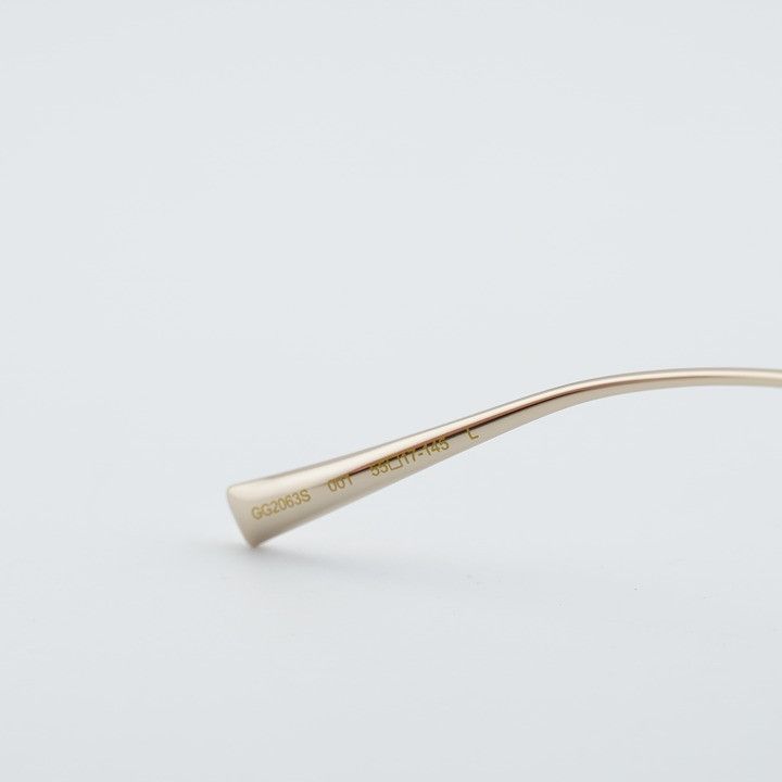 Gucci Gucci GG2063S 001 Sunglasses Endura Gold Cat Eye Frame, Grey Size ONE SIZE - 7 Thumbnail