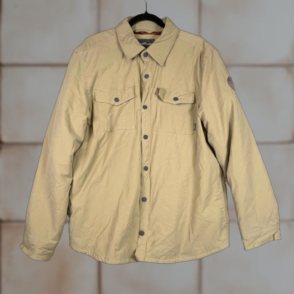 Eddie Bauer Eddie Bauer Jacket Tan Blanket Lined Button Up Chore Coat, Size L, Men’s, Regular, Cotton Blend, Basic Jacket Size US L / EU 52-54 / 3 - 1 Thumbnail