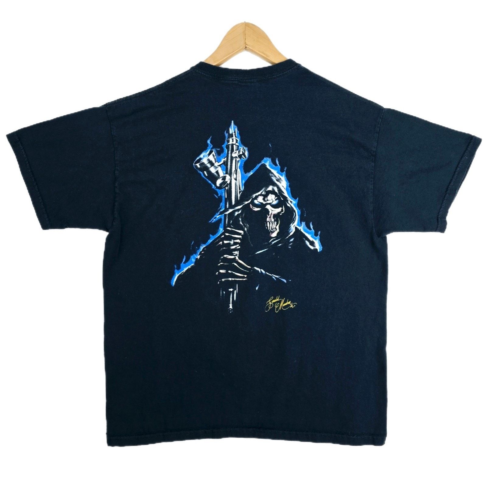 Gildan ASET Iwata Spray Gun Shirt Large Vintage Y2K Reaper Size US L / EU 52-54 / 3 - 1 Thumbnail