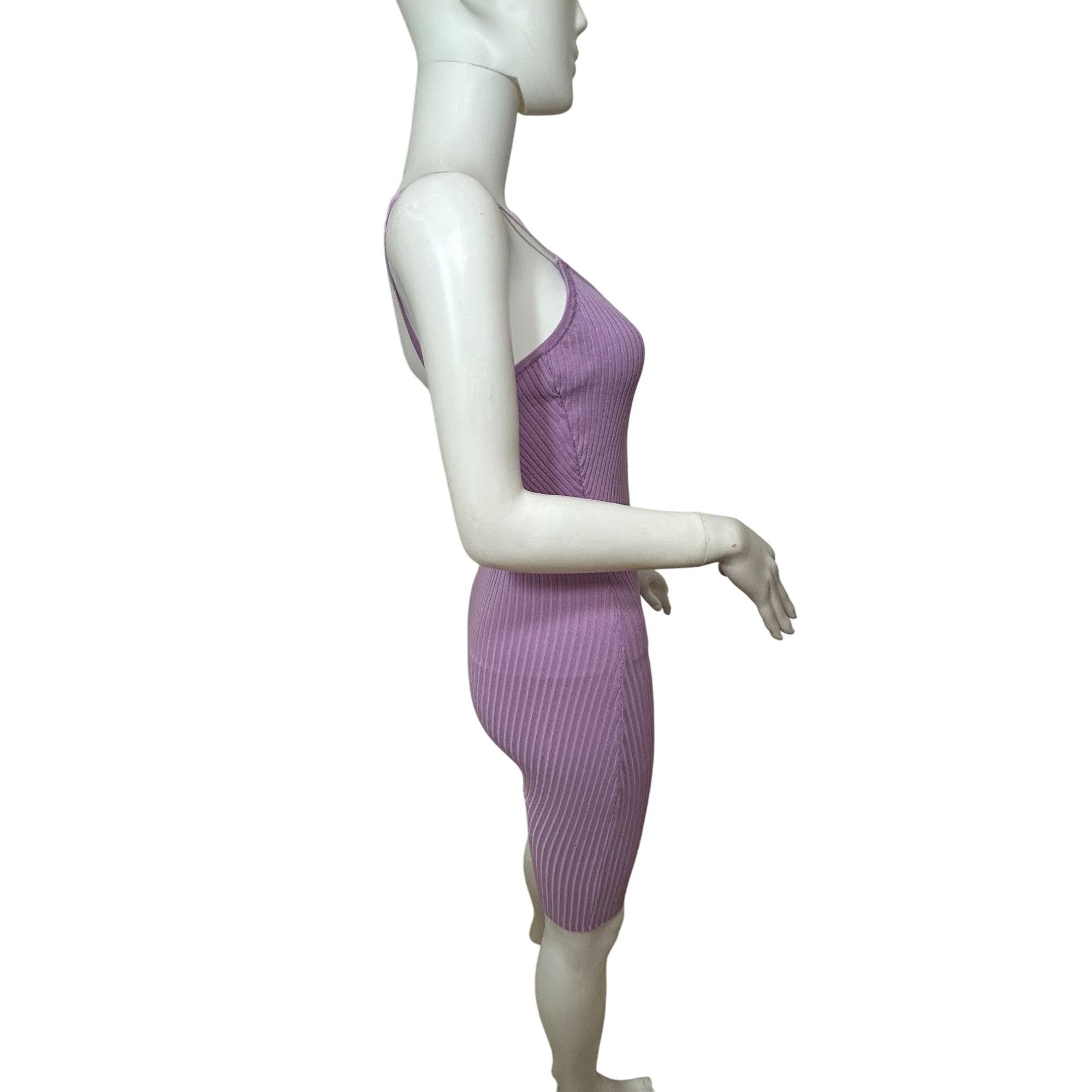 Other Daisy Women’s Ribbed Romper S Lavender Unitard Scoop Neck Sp Size S / US 4 / IT 40 - 4 Thumbnail