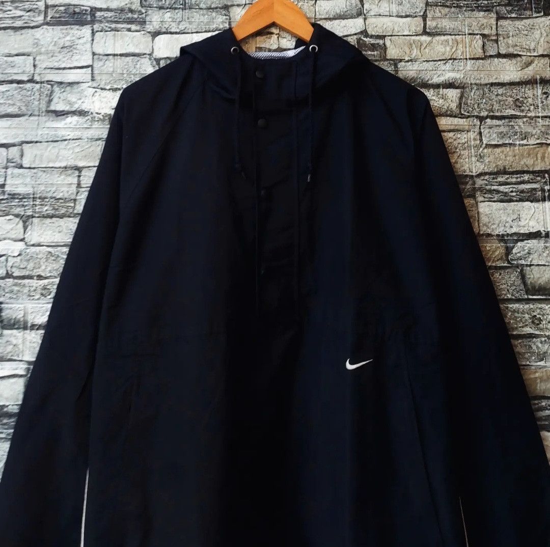 Nike Vintage 90s NIKE Mini Swoosh Half Zip Hooded Jacket Size US L / EU 52-54 / 3 - 3 Thumbnail