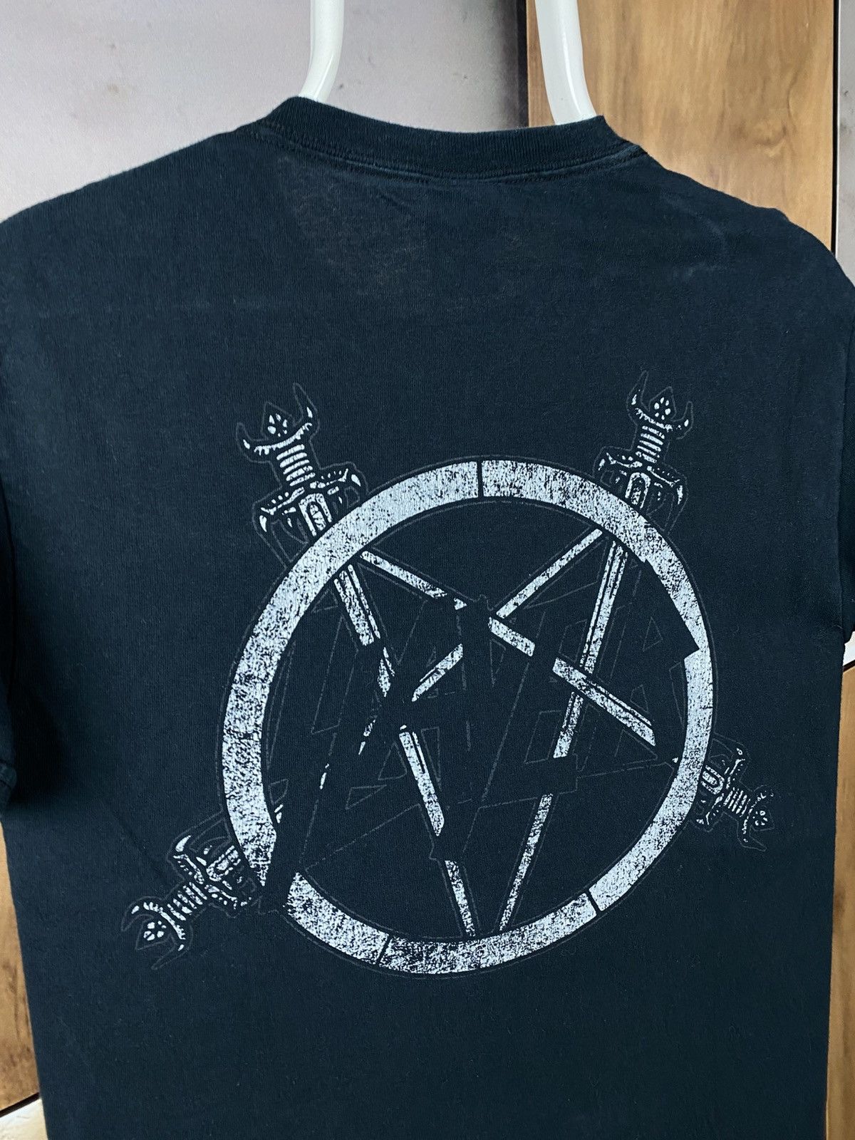 Band Tees 🎸Vintage 00s T-Shirt Slayer Silver Eagle Overprint Rock Tee🎸 Size US S / EU 44-46 / 1 - 4 Thumbnail