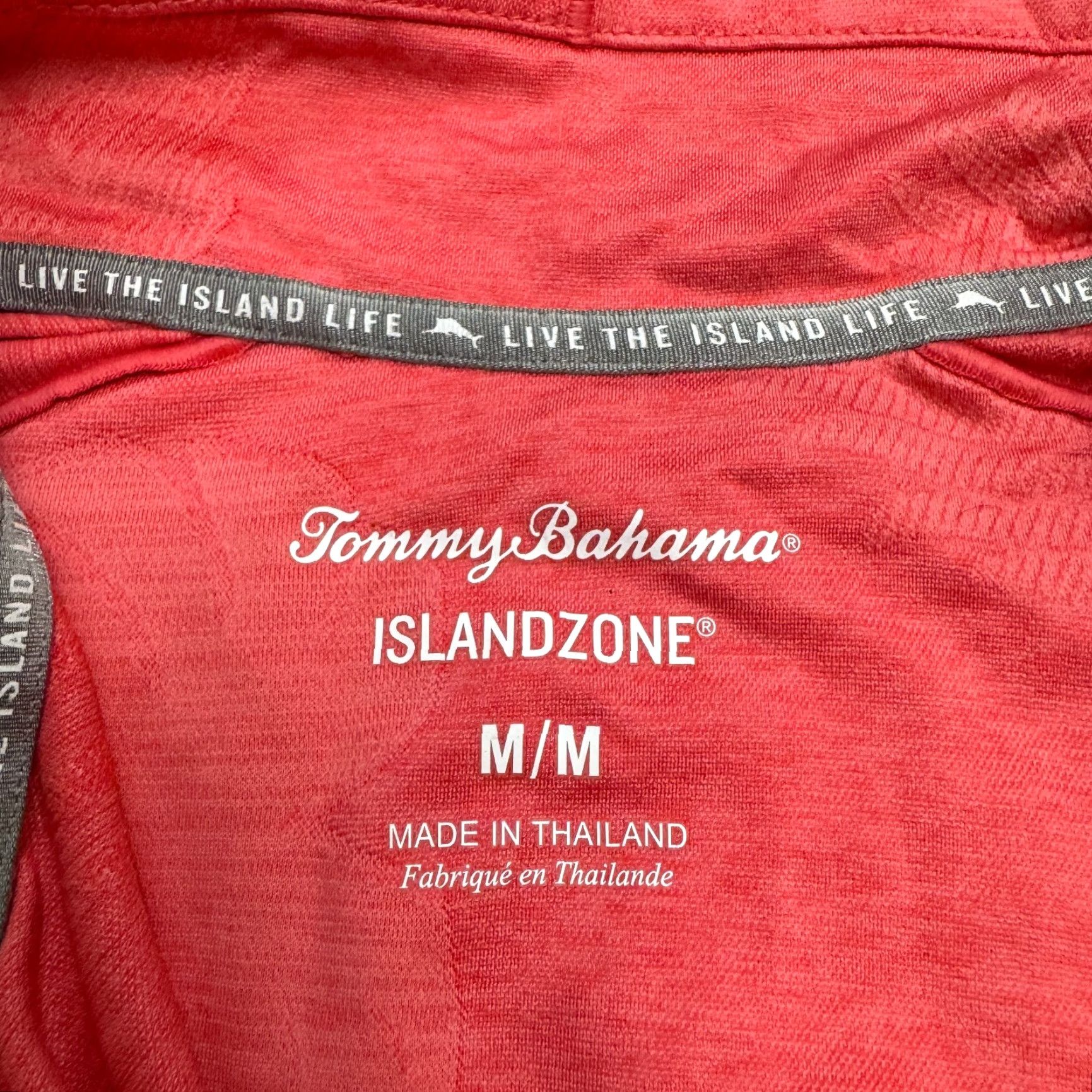 Tommy Bahama Tommy Bahama Islandzone Jacket Mens Medium Coral 1/4 Zip Pullover Golf Modern Athleisure Outdoor Sports Shirt Size US M / EU 48-50 / 2 - 6 Thumbnail