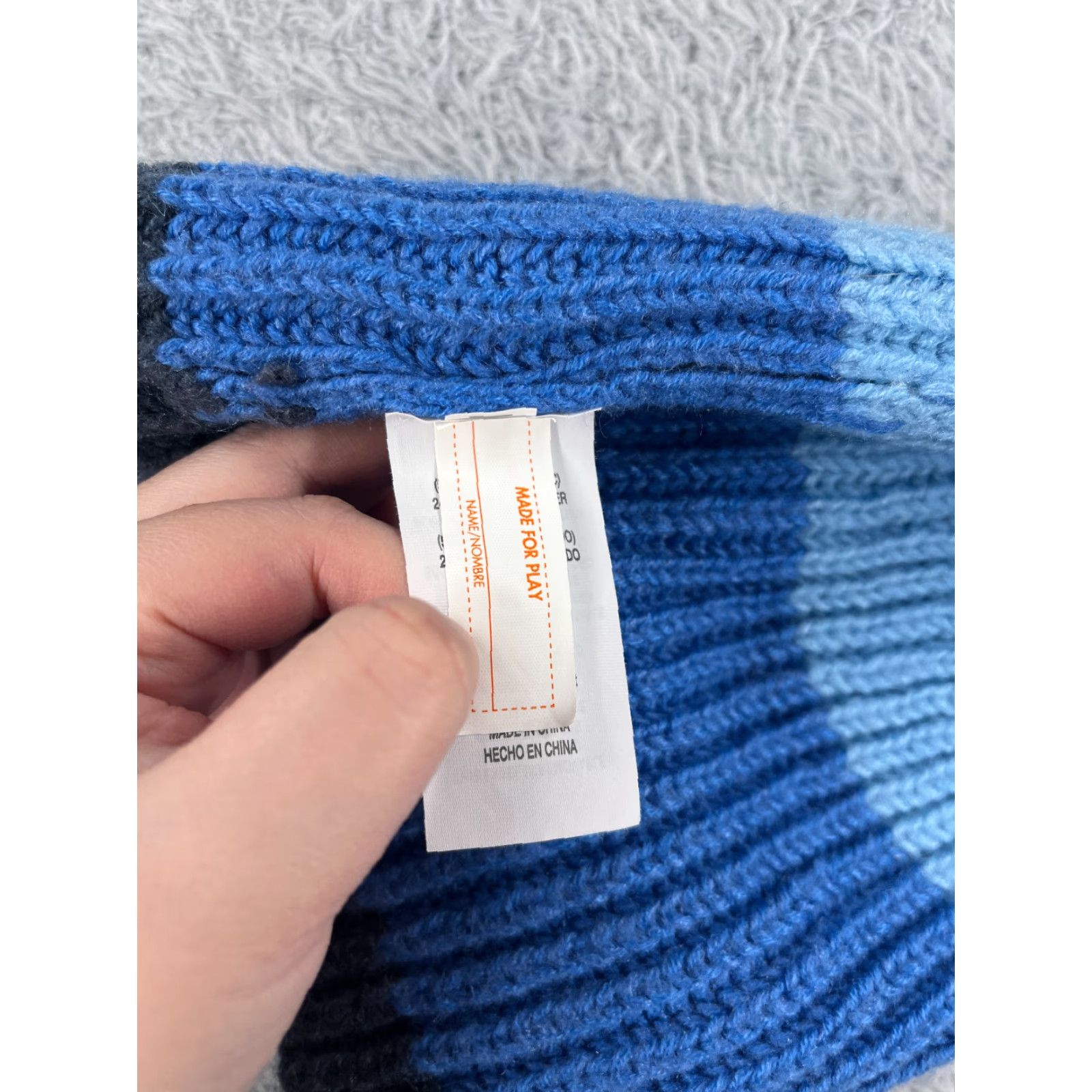 Vintage Target Beanie Adult One Size Blue Stripe Knit Acrylic Polyester Blend Knit Beanie Target Unisex Adults Mens Womens Size ONE SIZE - 6 Thumbnail