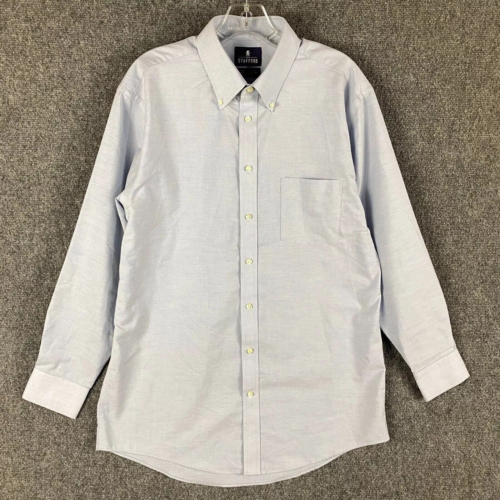 Stafford Stafford Shirt Men's 16 Regular Fit 32-33 Oxford Button Down Size US M / EU 48-50 / 2 - 1 Thumbnail