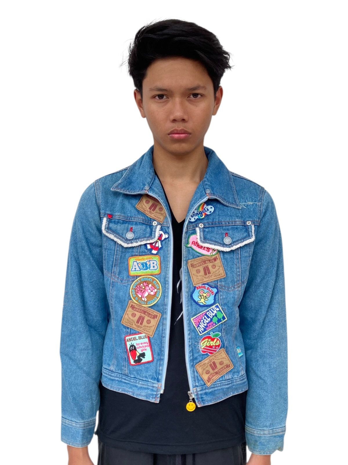 Angel Blue 2000s Angel Blue - Multipatch Hippie Style Denim Size M / US 6-8 / IT 42-44 - 3 Thumbnail