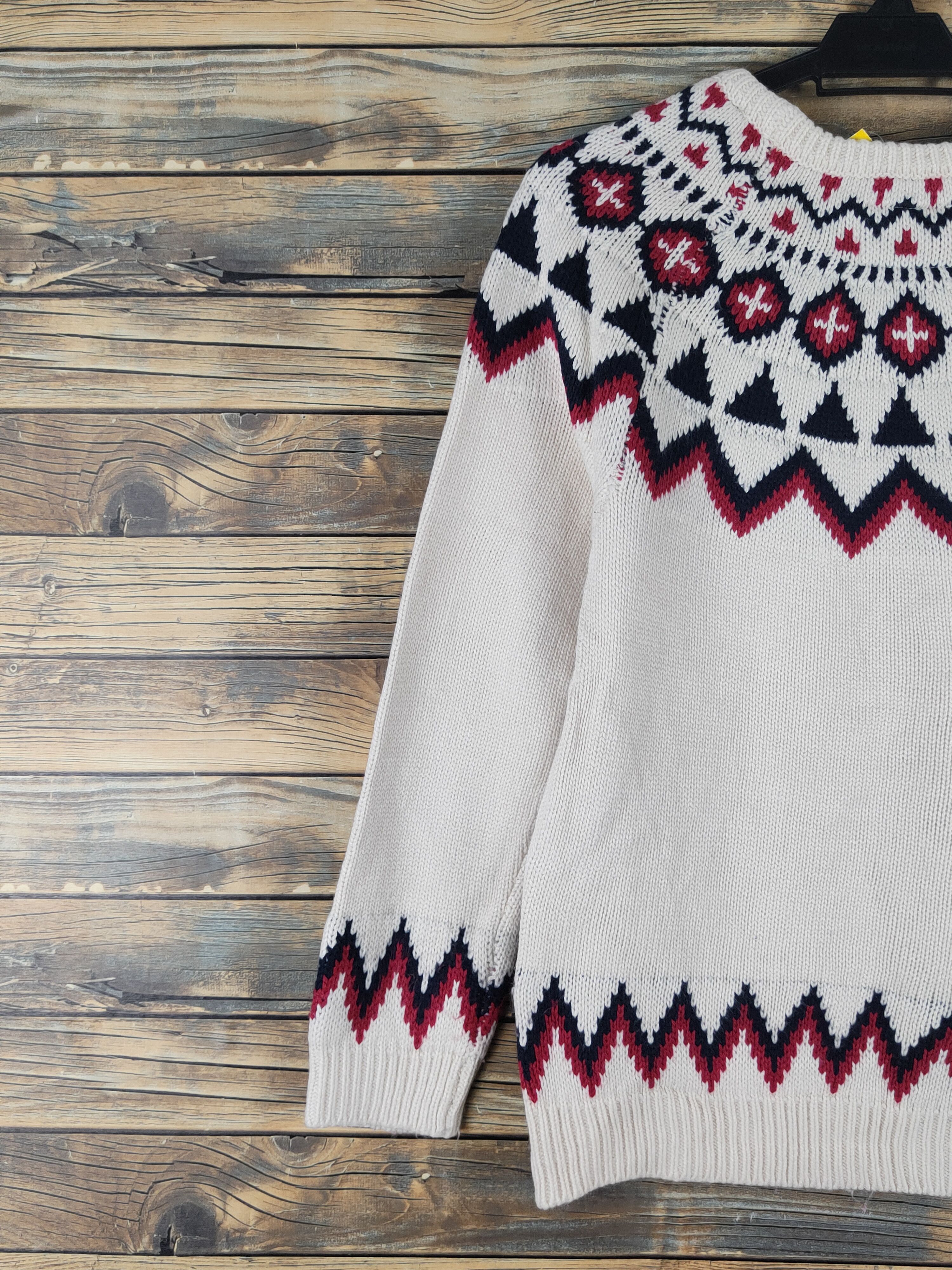 Homespun Knitwear × Japanese Brand × Vintage Local Motion Ivory Knitwear Sweatshirt #W1629 Size S / US 4 / IT 40 - 8 Thumbnail