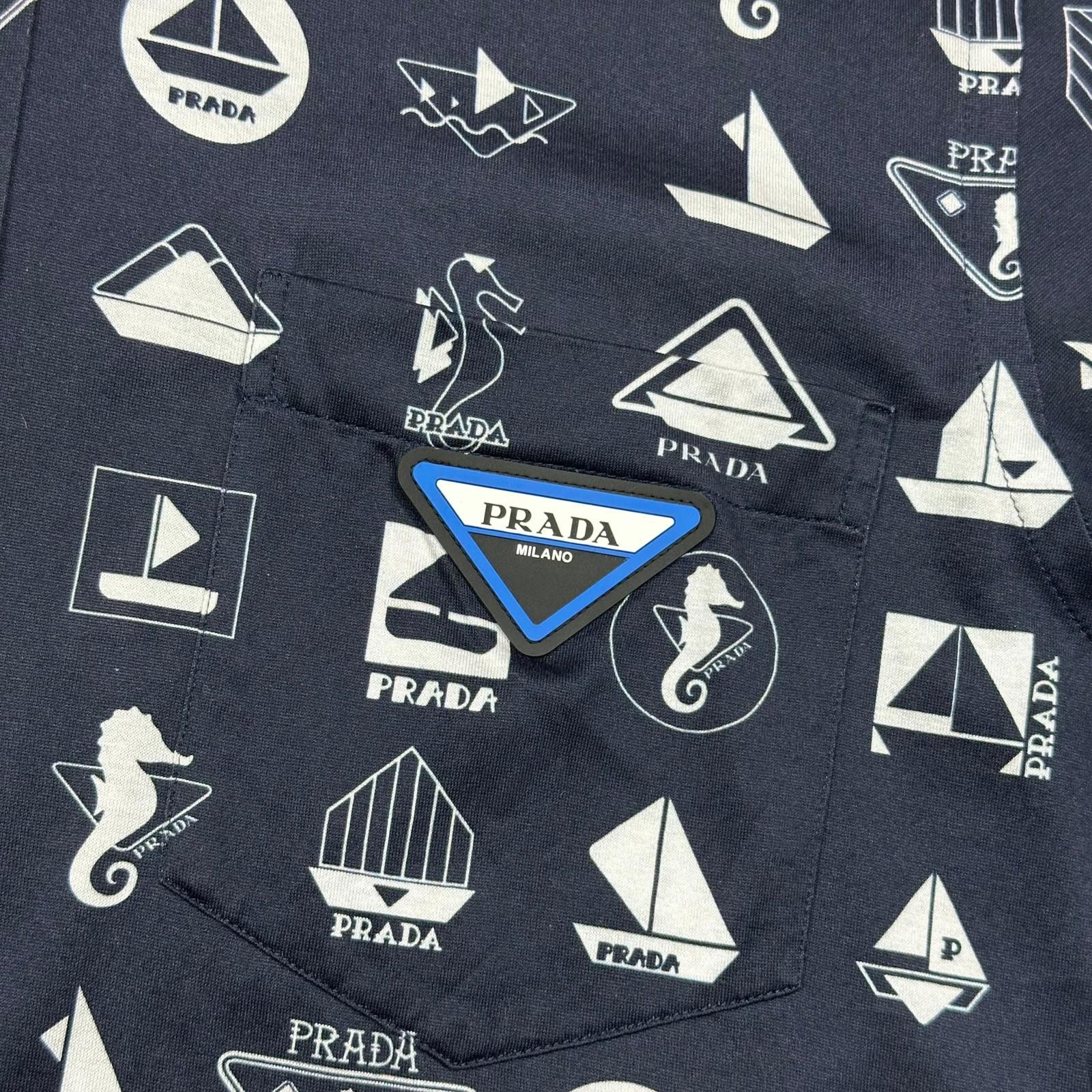 Prada Prada 2018 Rubber Race Logo Sailing Print Shirt - M Size US M / EU 48-50 / 2 - 3 Thumbnail