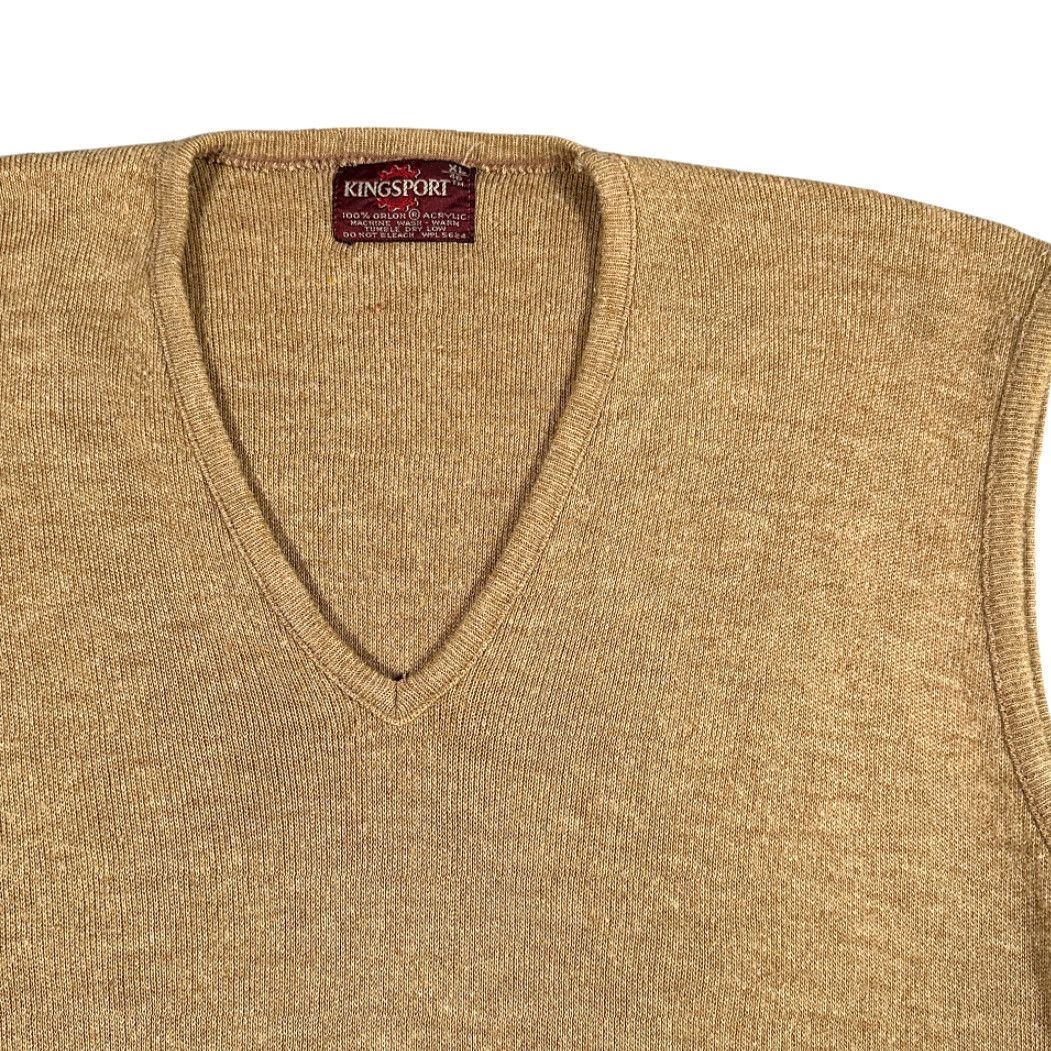 Vintage VINTAGE Kingsport Sweater Vest Shirt Adult Medium Brown Knit USA Made 70s Kingsport Size US M / EU 48-50 / 2 - 2 Thumbnail