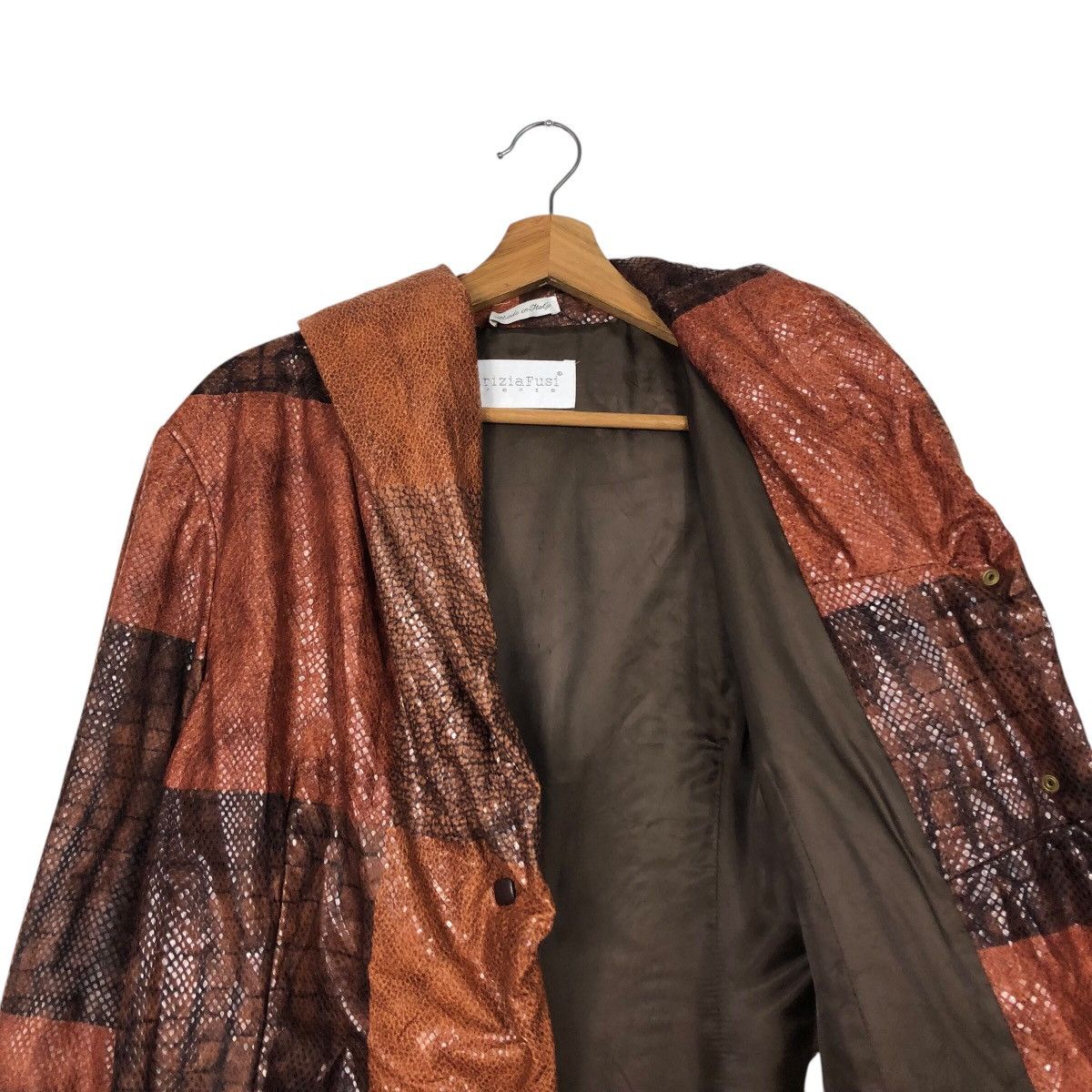 Vintage 📌Vintage Snake Skin Design Chore Jacket PatriziaFusi Italy Size US M / EU 48-50 / 2 - 13 Thumbnail