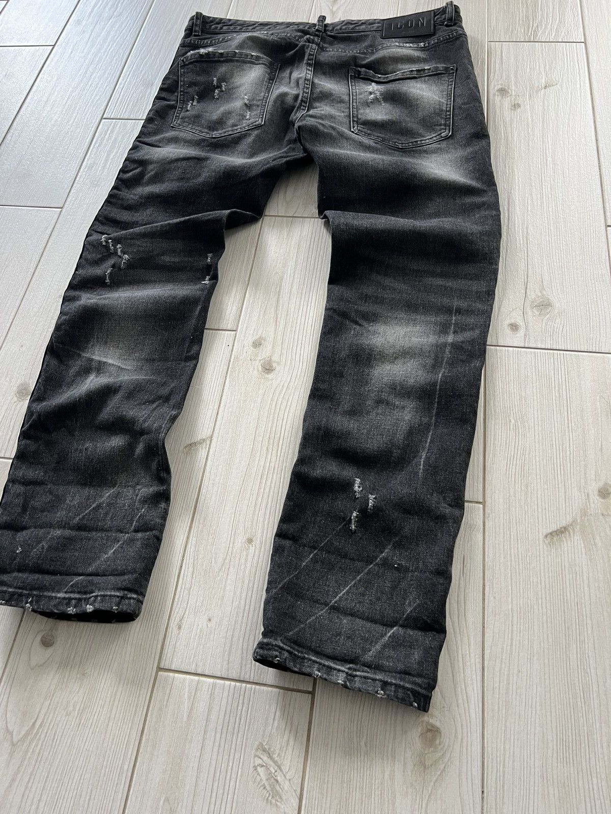Dsquared2 DSQUARED2 Size 52 Black Distressed Denim Button Fly Jeans Size US 36 / EU 52 - 5 Thumbnail