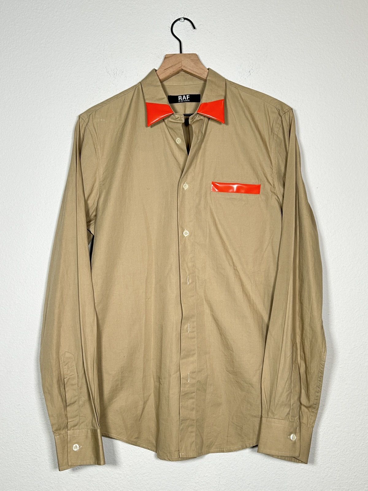 Raf by Raf Simons Vinyl Detail Contoured Button Up Size US M / EU 48-50 / 2 - 1 Thumbnail
