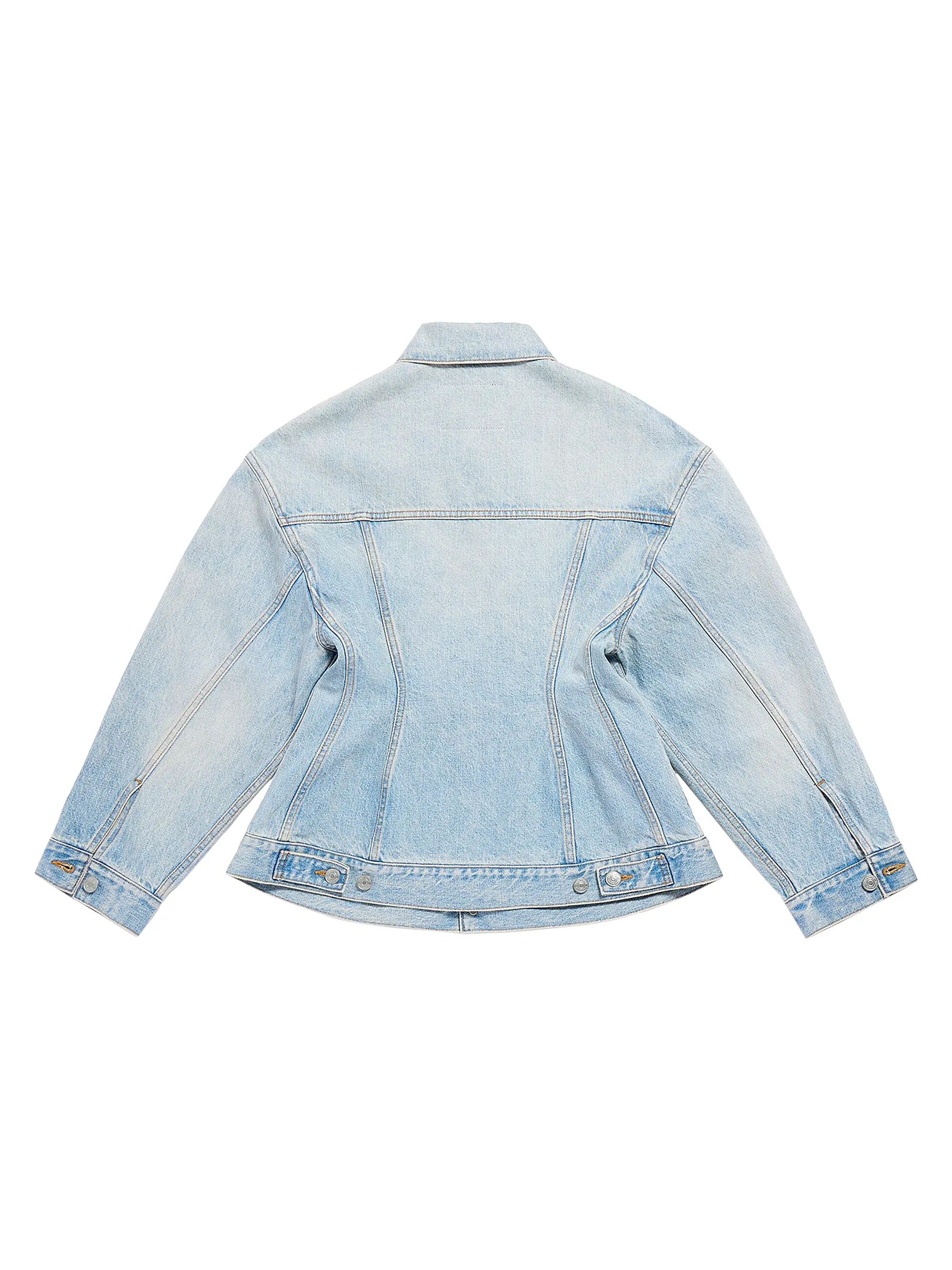 Balenciaga o1srvl11e1125 Hourglass Jacket in Light Blue Size XXS / US 00 / IT 34 - 2 Thumbnail