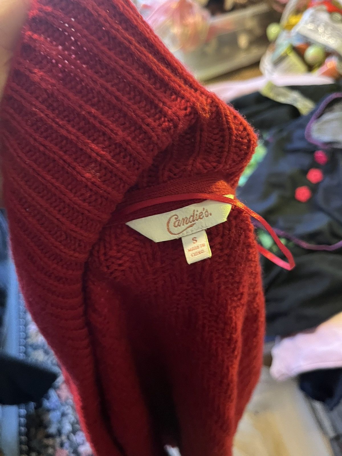 Other Candies Kohls Red Cardigan Size Small Size S / US 4 / IT 40 - 3 Thumbnail