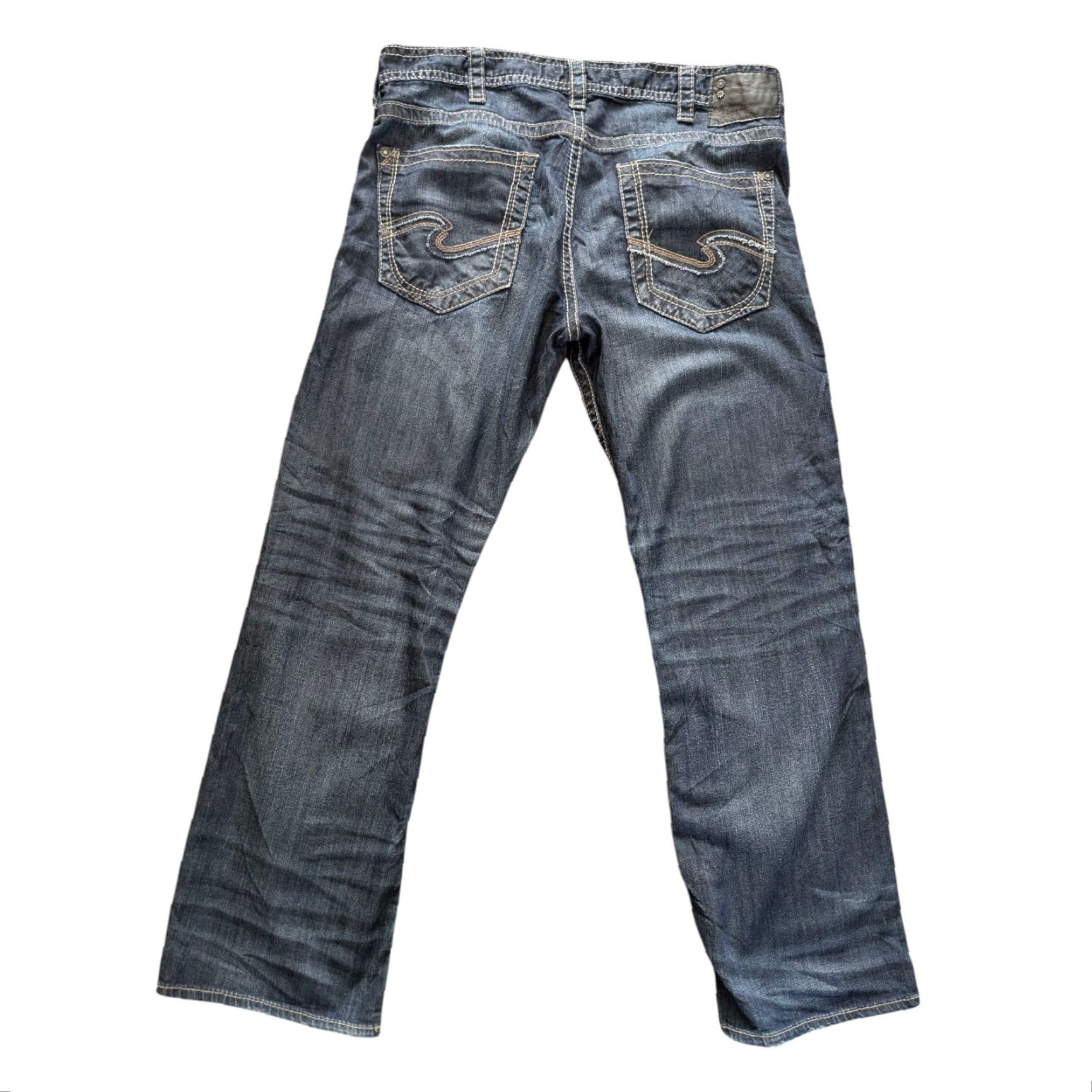 Silver Jeans Co. Silver Jeans Co. ZAC Jeans – Dark Wash, W36 L32, Regular Straight Fit, Men’s Denim Size US 36 / EU 52 - 7 Thumbnail