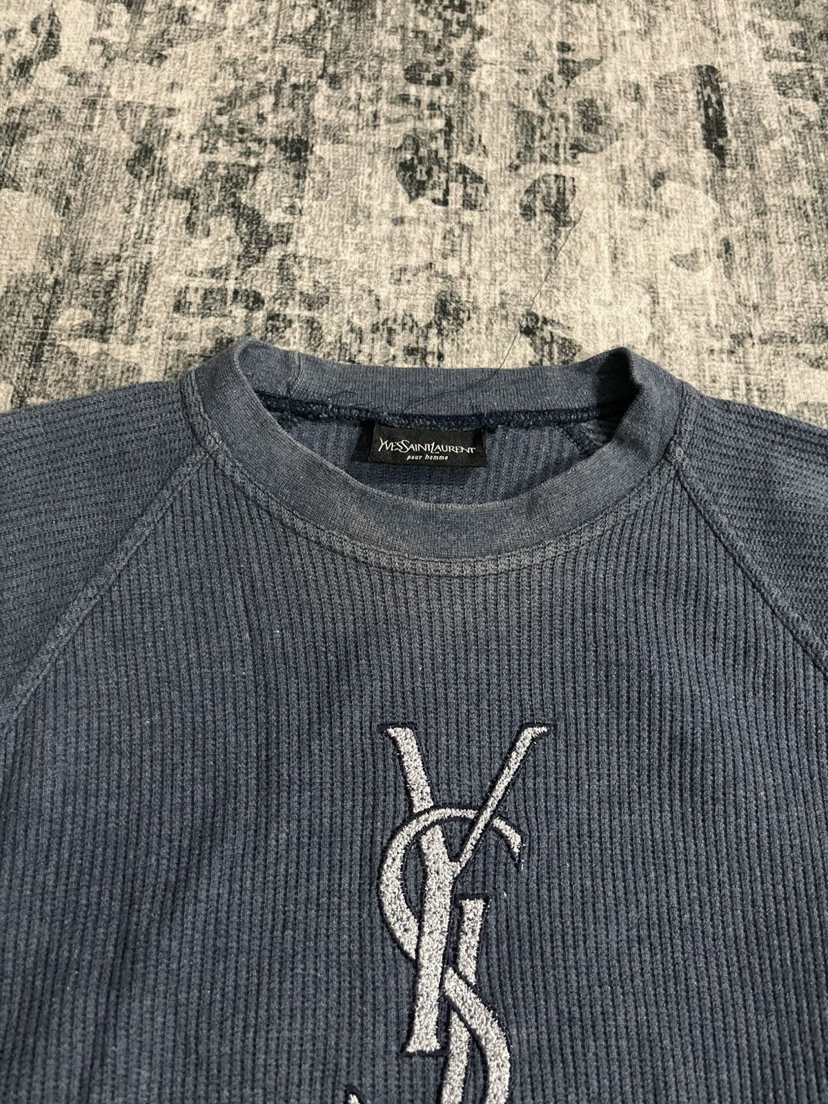 Yves Saint Laurent Yves Saint Laurent Pour Homme Distressed Sweater Size US L / EU 52-54 / 3 - 7 Thumbnail