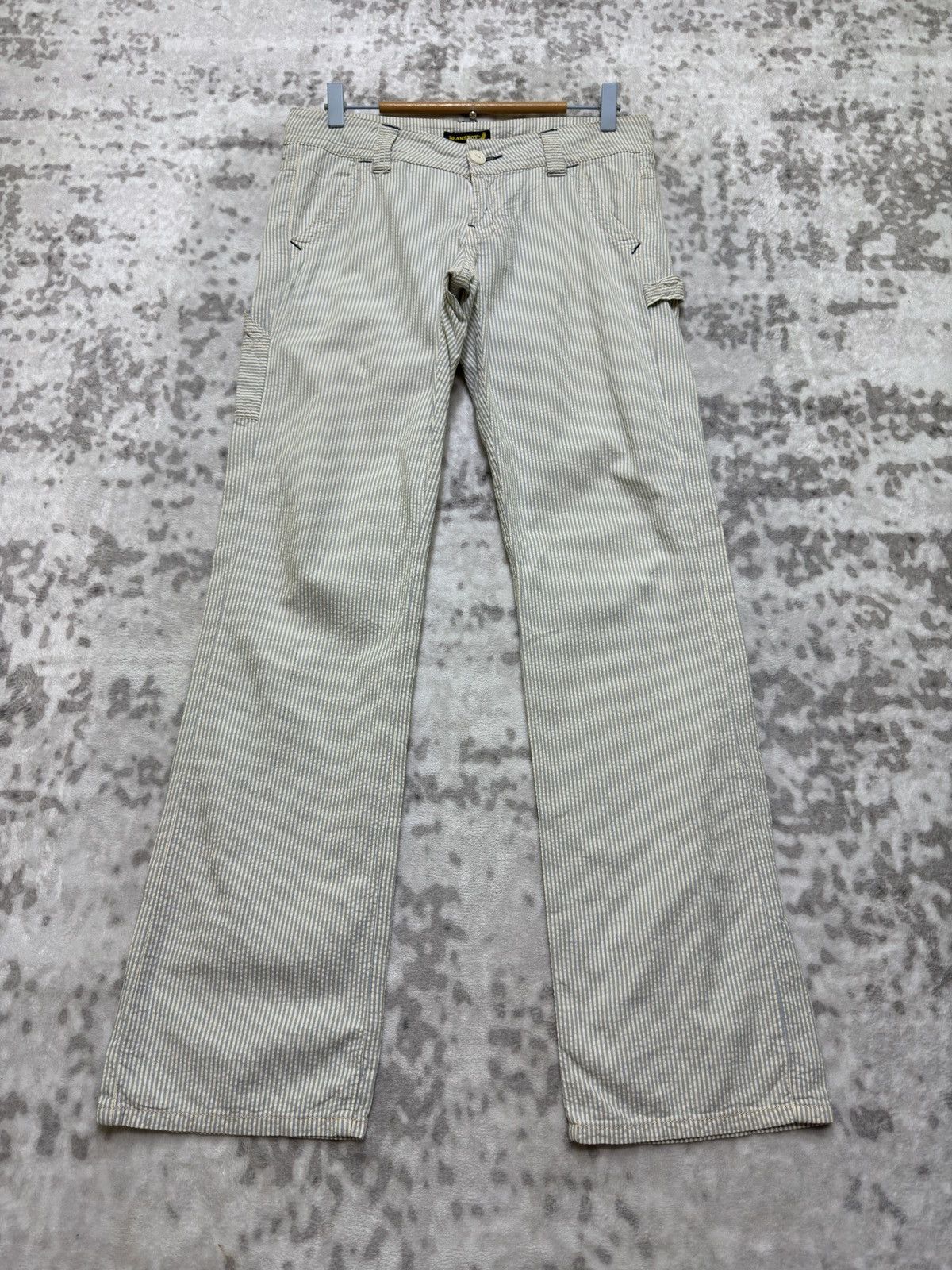 Beams Plus BEAMS BOY Pinstripe Carpenter Pants Japanese Workwear Size US 30 / EU 46 - 1 Thumbnail