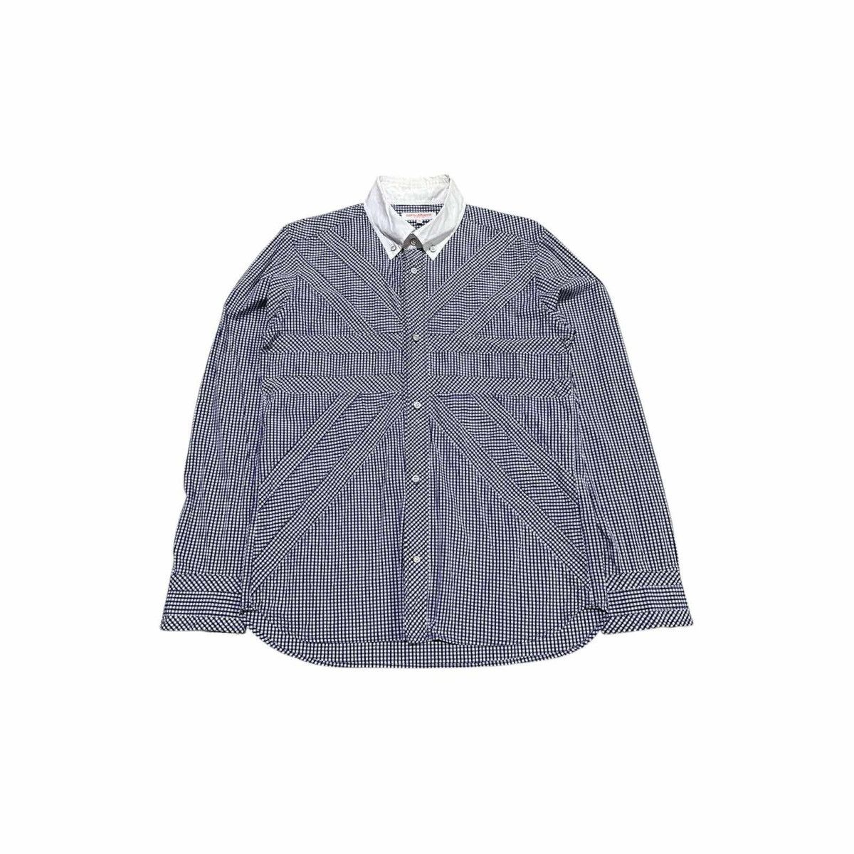 Japanese Brand 🔥Y2K Hideaway Nicole Union Jack Stitched Shirt Punk Size US M / EU 48-50 / 2 - 3 Thumbnail
