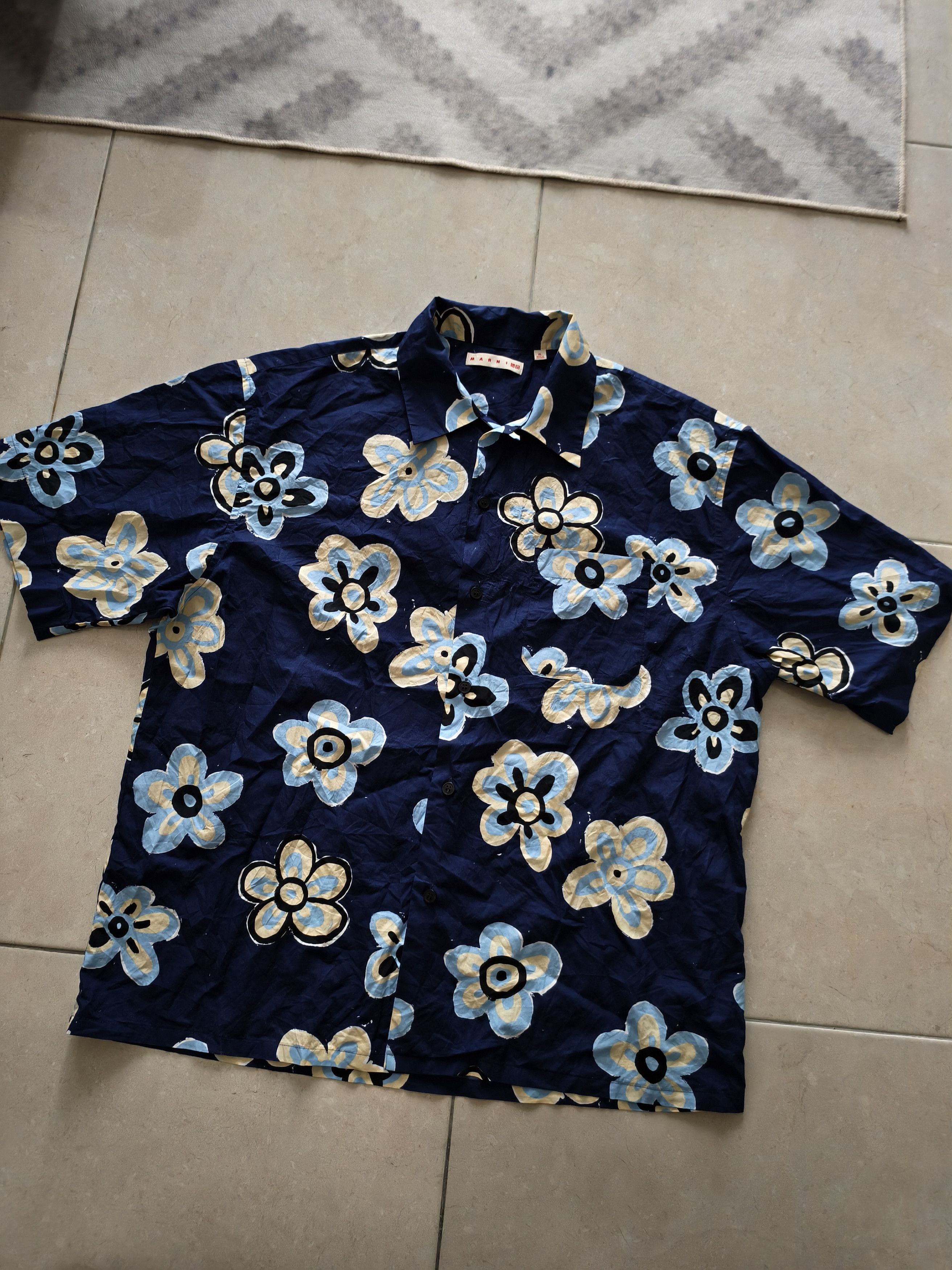 Designer × Marni × Uniqlo 🔥STEALS🔥Very Rare Marni Uniqlo Floral Shirt Size US XL / EU 56 / 4 - 2 Thumbnail