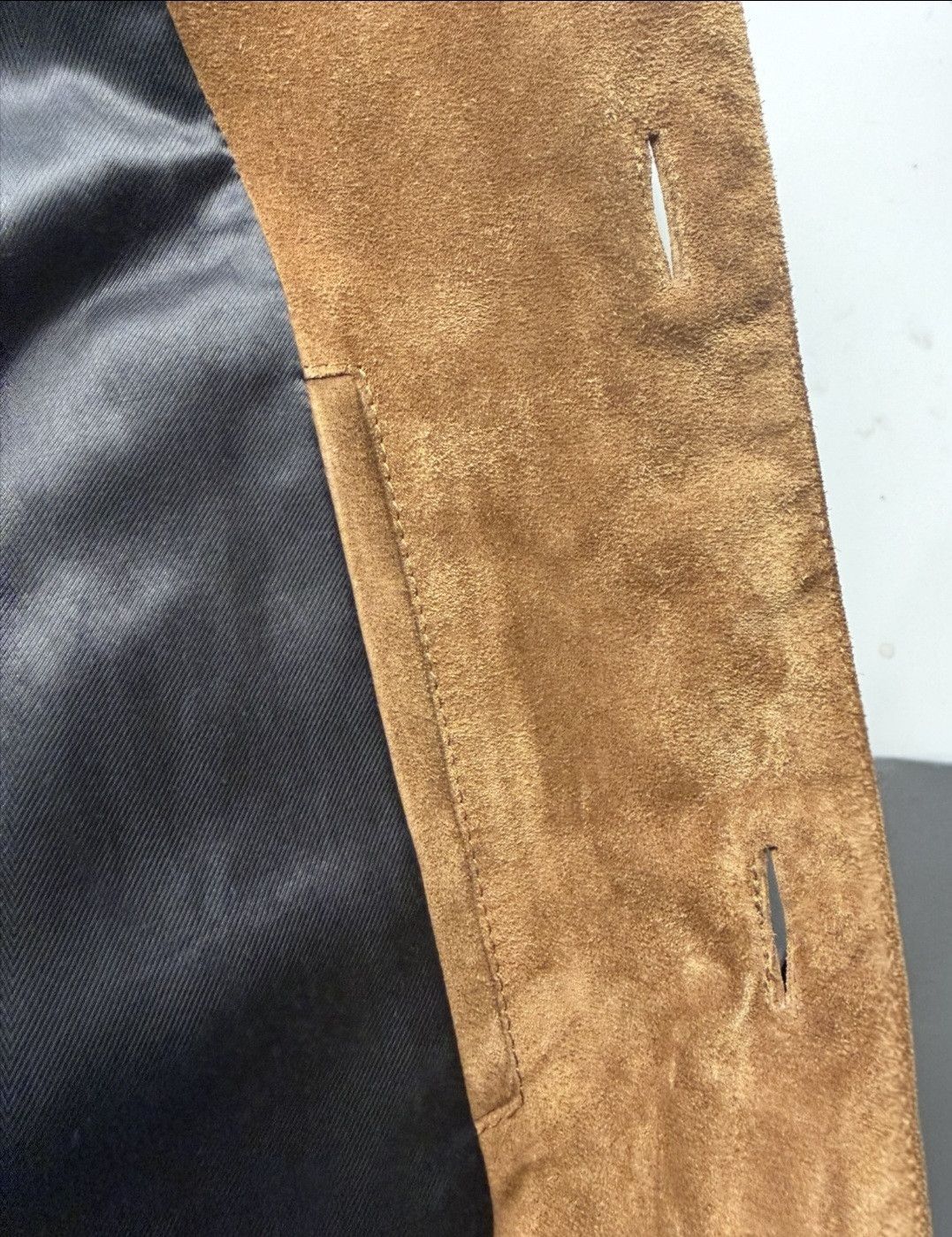Yves Saint Laurent Saint Laurent Paris Suede Jacket – Cognac Brown, Size US L / EU 52-54 / 3 - 7 Thumbnail