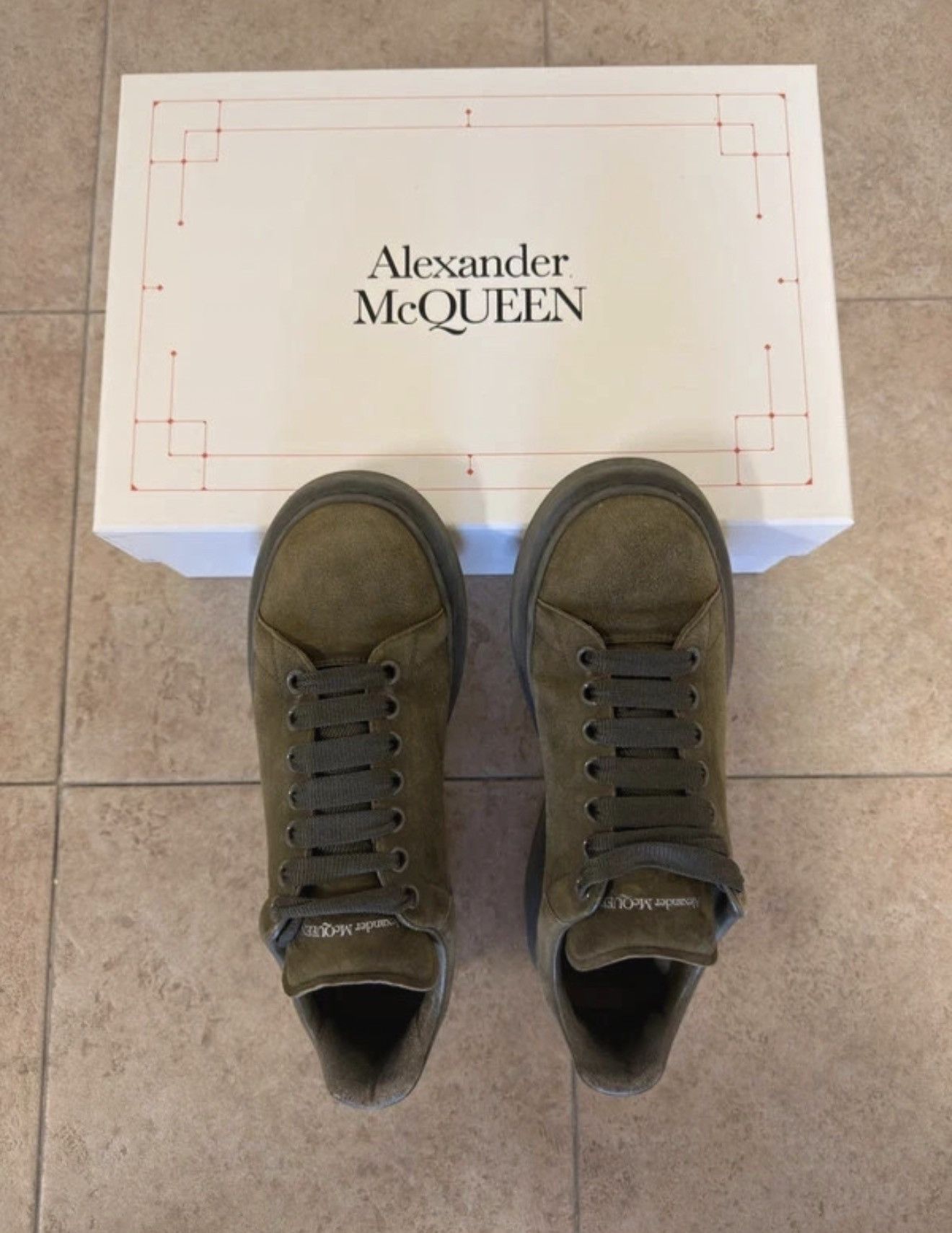 Alexander McQueen Alexander McQueen Tonal Suede Wedge Sole khaki Size US 8.5 / EU 41-42 - 9 Thumbnail