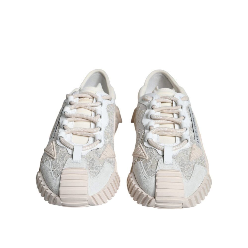 Dolce & Gabbana Dolce & Gabbana White Lace NS1 Low Top Sneaker Sports Shoes Size US 6.5 / IT 36.5 - 2 Thumbnail