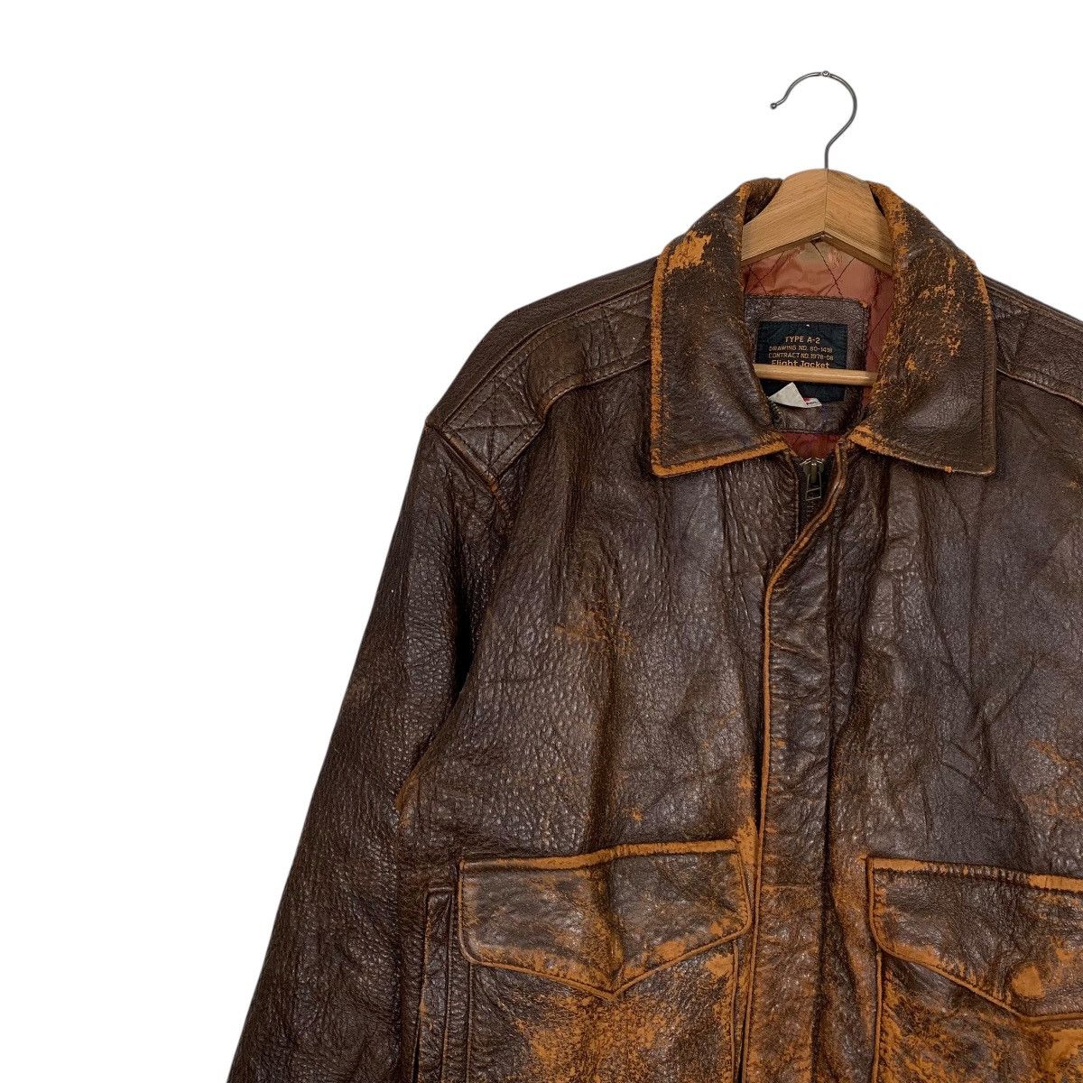 Japanese Brand Type A-2 US Air Force Military Leather Bomber Jacket Size US M / EU 48-50 / 2 - 6 Thumbnail