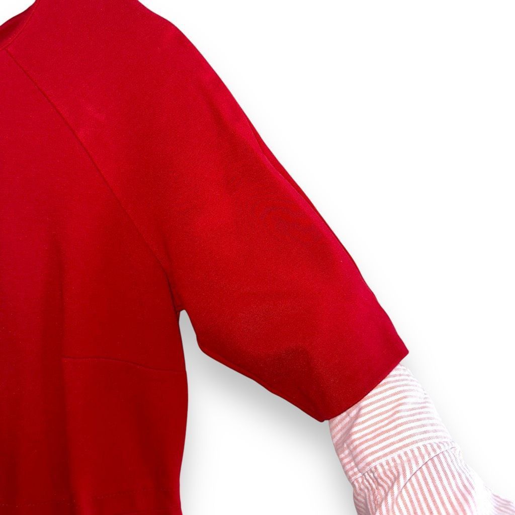 Other Talbots Crimson Red L/S V-Neck Knit Dress Sz 10 Size L / US 10 / IT 46 - 4 Thumbnail
