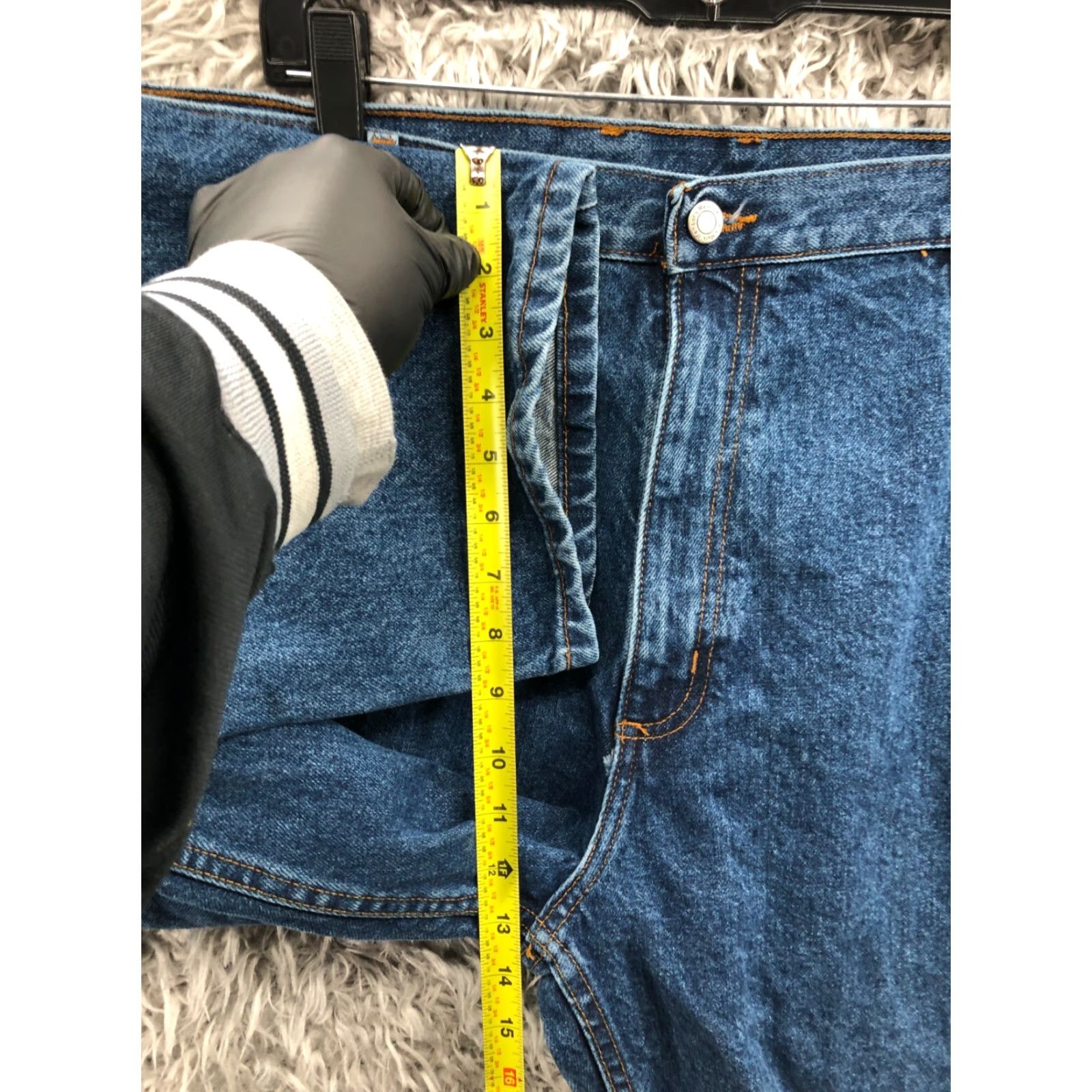 Vintage Members Mark Jeans 42x30 Mens Mid Rise Straight Leg Medium Wash Blue Denim Shirt? Size US 42 / EU 58 - 4 Thumbnail