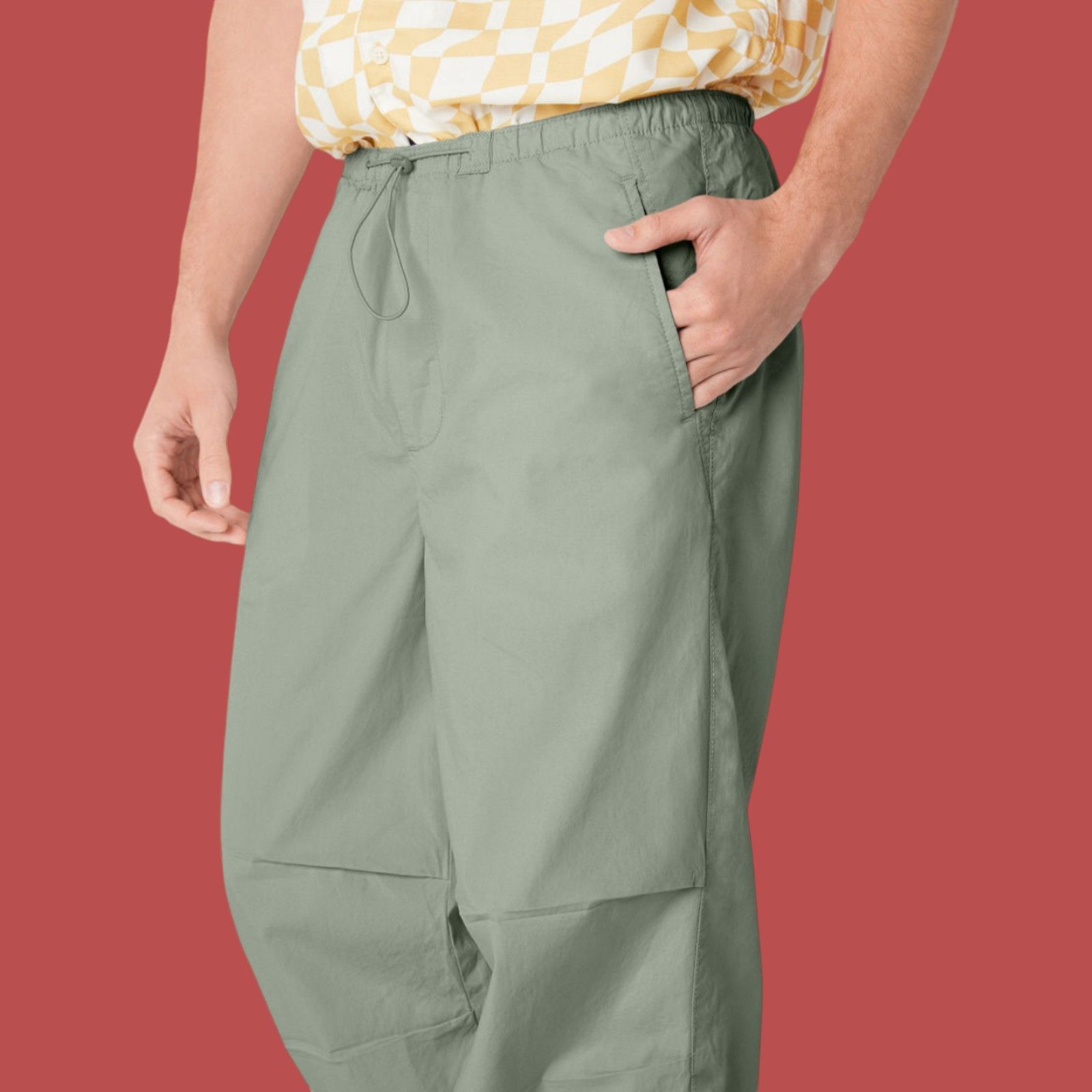 Arizona Jean Co. Arizona - Men's Drawstring Waist Baggy Fit Cargo Pant - Gree Size ONE SIZE - 15 Thumbnail