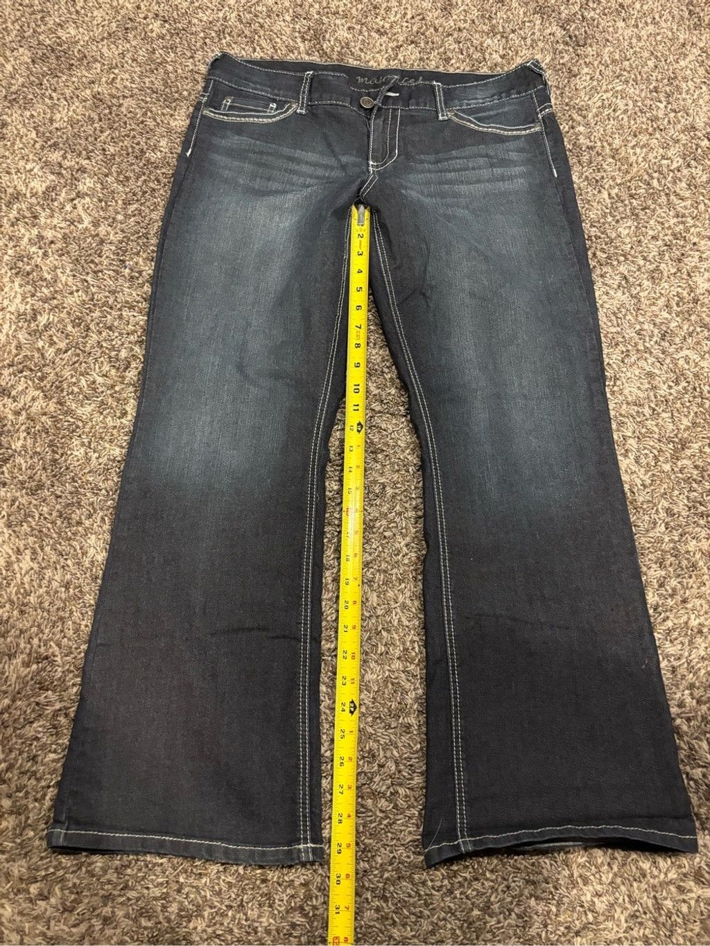 Maurice Lacroix Maurices Skinny Jeans with Embroidered Back Pockets Size 36" / US 14 / IT 50 - 3 Thumbnail