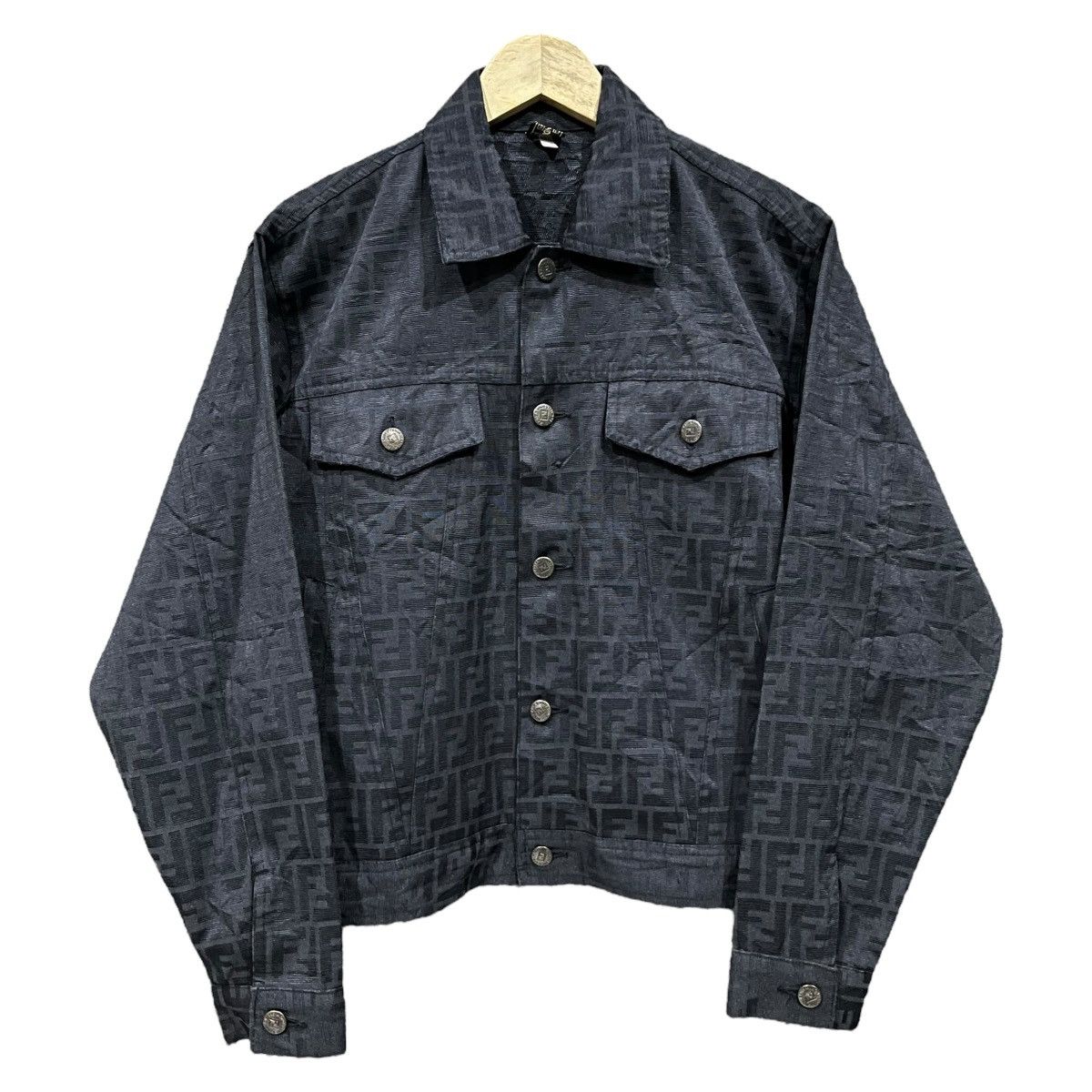 Fendi × Vintage Vintage Fendi Zucca Trucker Jacket Size US M / EU 48-50 / 2 - 1 Thumbnail
