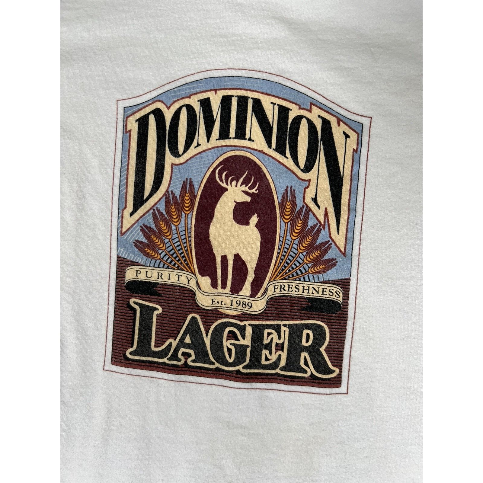 Vintage Vintage Dominion Lager Beer T-Shirt Size XL Single Stitch Ma Size US XL / EU 56 / 4 - 2 Thumbnail