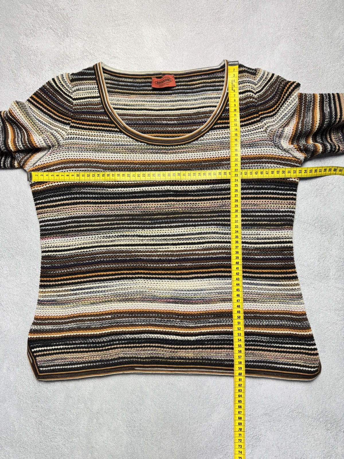 Missoni × Vintage Missoni V-Neck Striped Wool Sweater size 46 Size L / US 10 / IT 46 - 9 Thumbnail