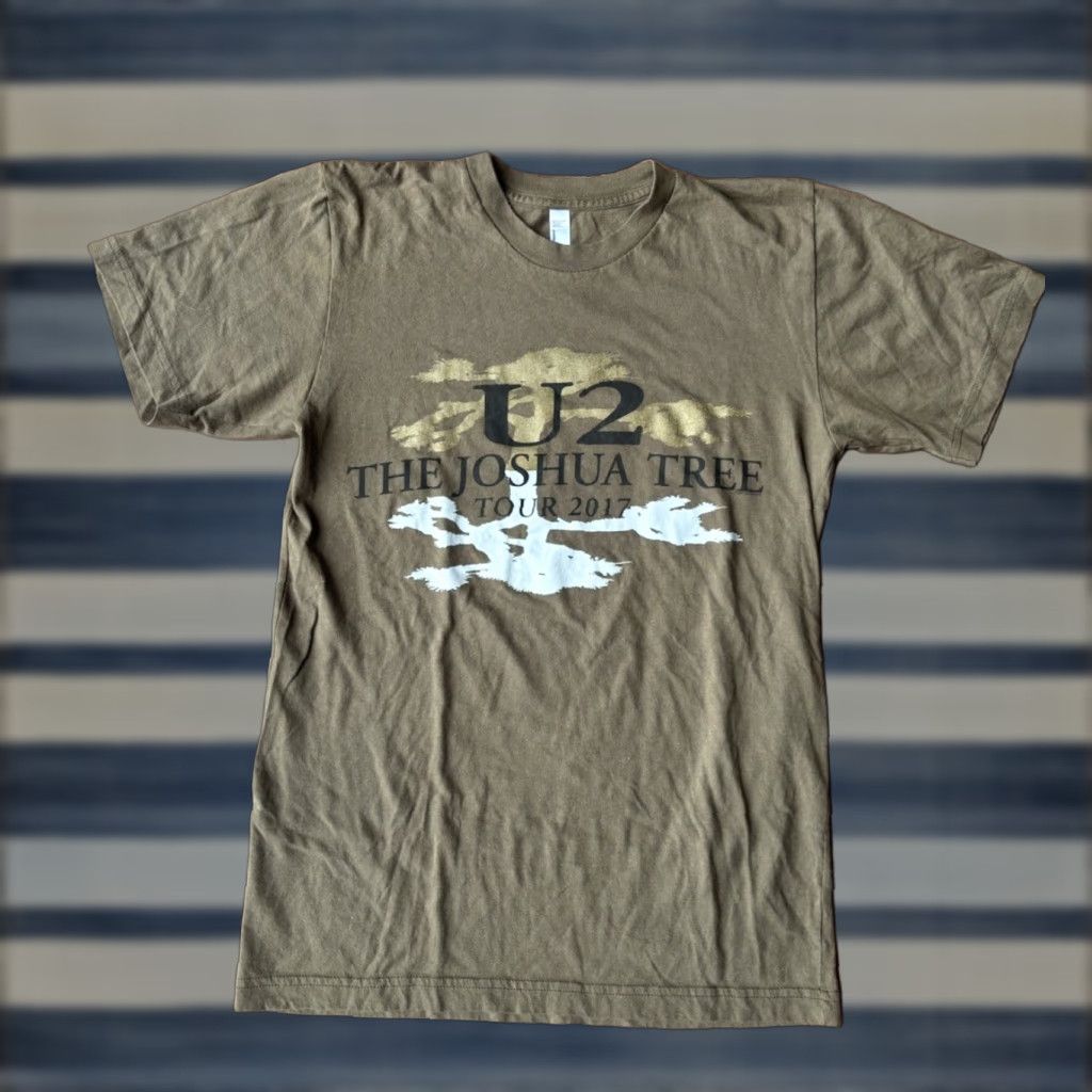 Vintage U2 Joshua Tree 2017 Concert Band T-Shirt Small Crew Neck Short Sleeve Men Regular Brown 2-Sided USA Official Tour Vintage: No Size US S / EU 44-46 / 1 - 1 Thumbnail
