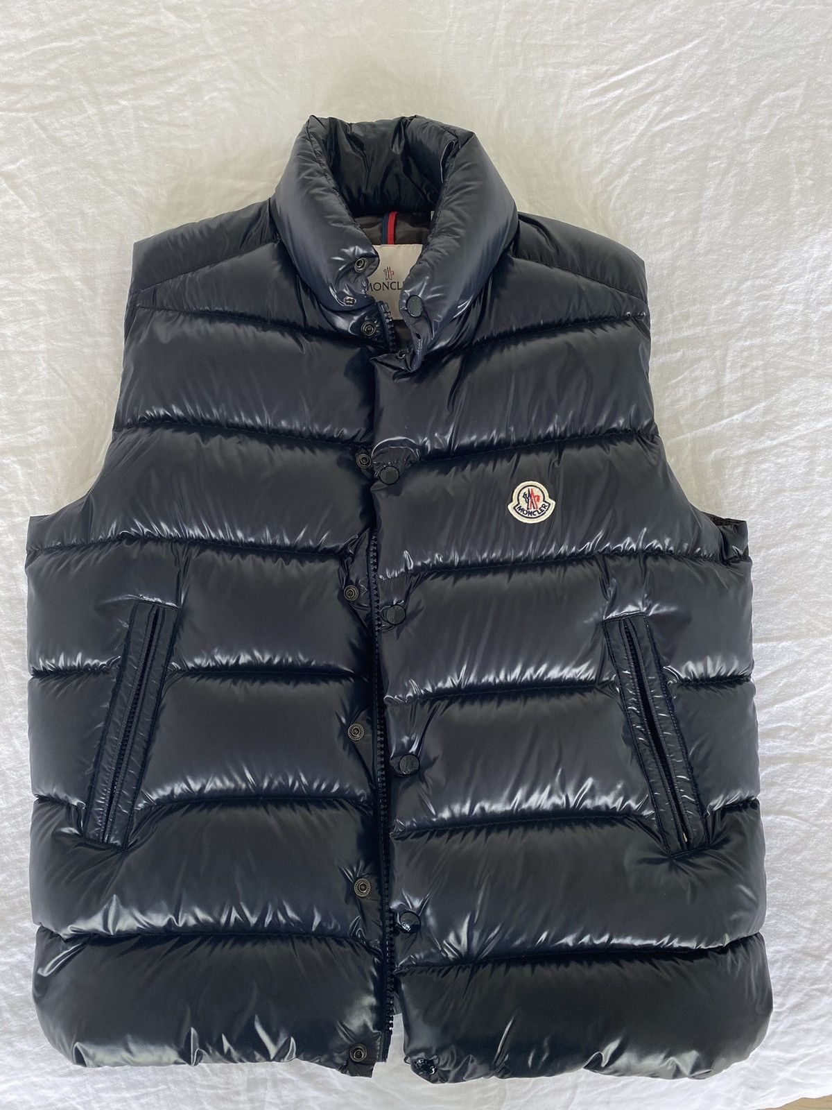 Image of Moncler Tibb Down Vest in Blue, Men's (Size XL)