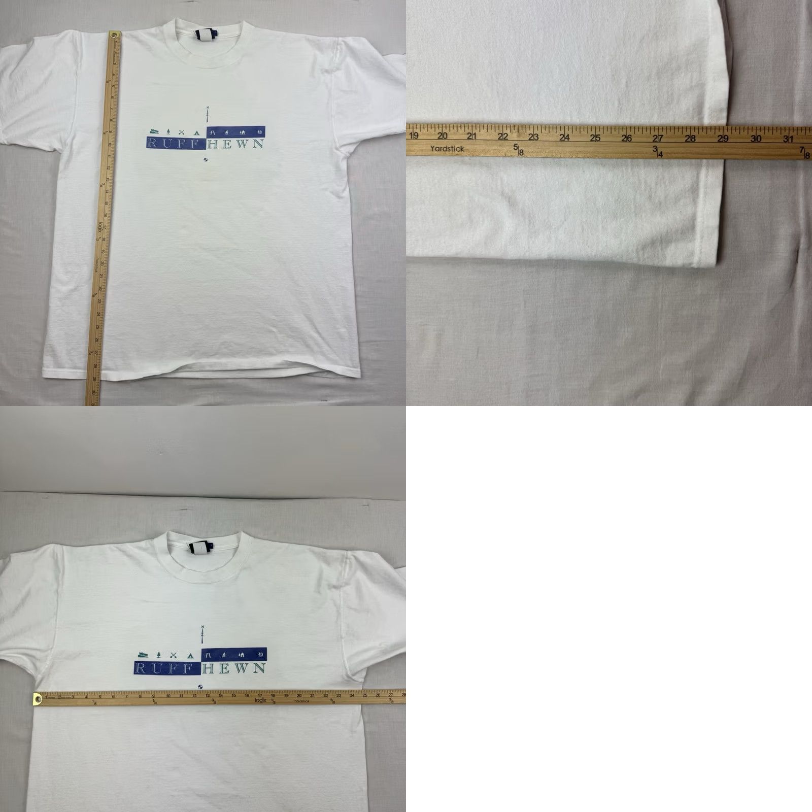 Vintage VINTAGE Ruff Hewn T Shirt Adult Large White Nature 90s 80s Outdoor Hiking Travel Mens T-Shirt Regular Cotton Vintage Size US L / EU 52-54 / 3 - 9 Thumbnail