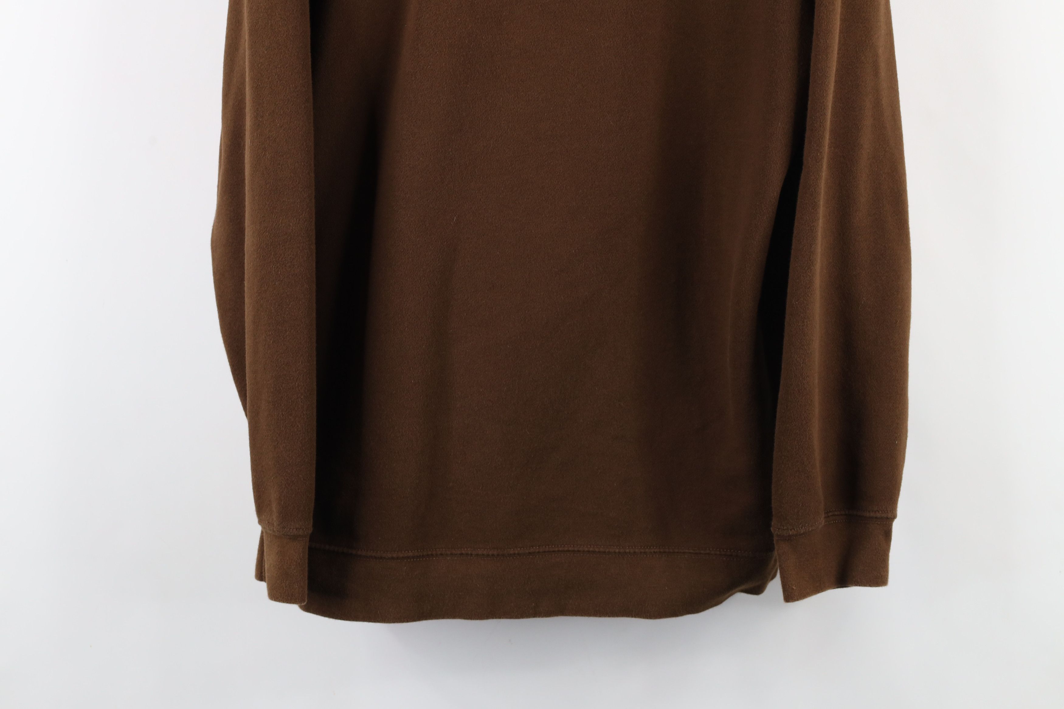 Vintage Vintage 90s Streetwear Faded Blank Crewneck Sweatshirt Brown Size US M / EU 48-50 / 2 - 3 Thumbnail